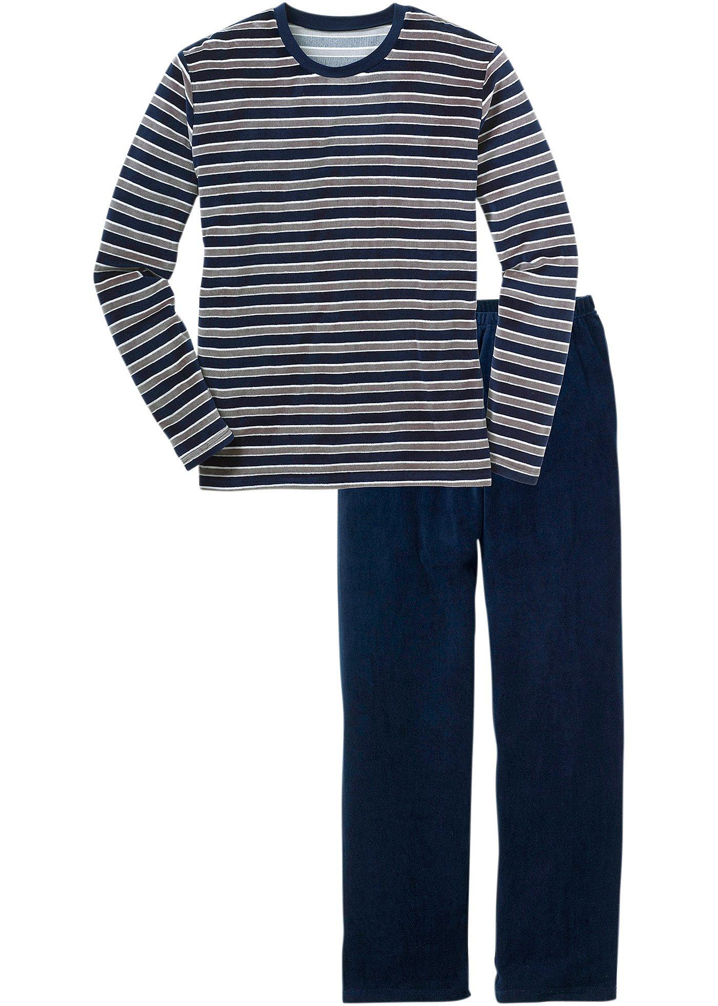 bonprix – Långärmad pyjamas i mjuk plysch