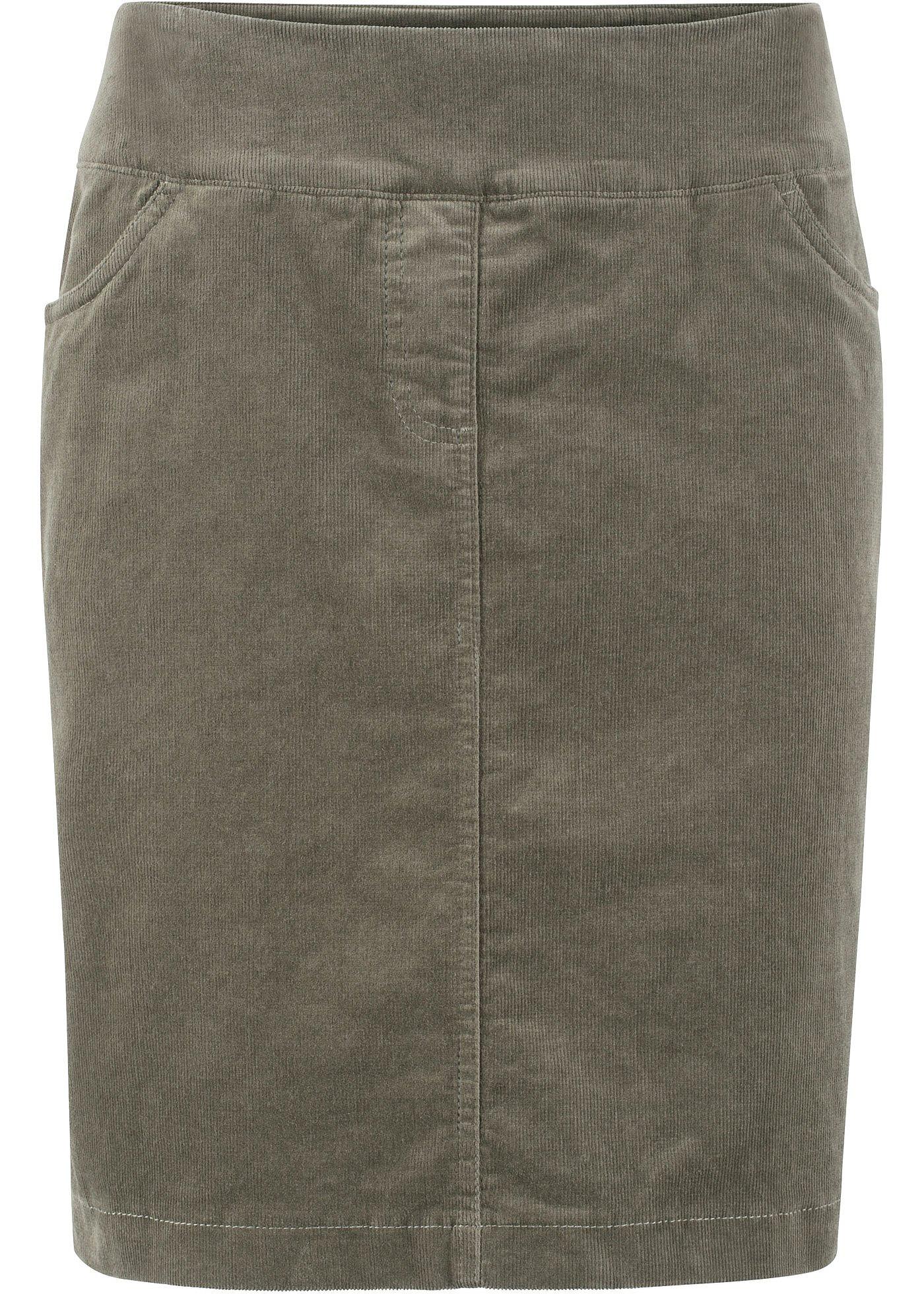 bonprix – Manchesterkjol i bomullsstretch
