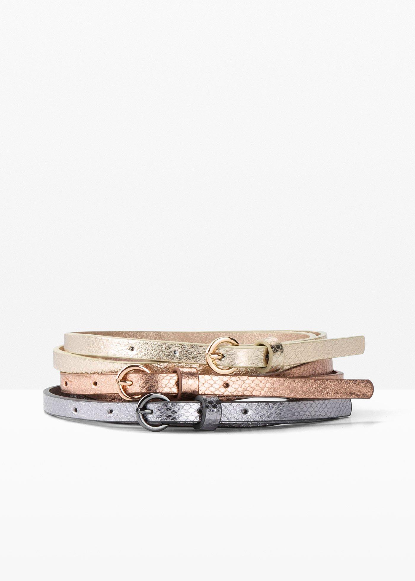 bonprix – Skärp med prägling (3-pack)