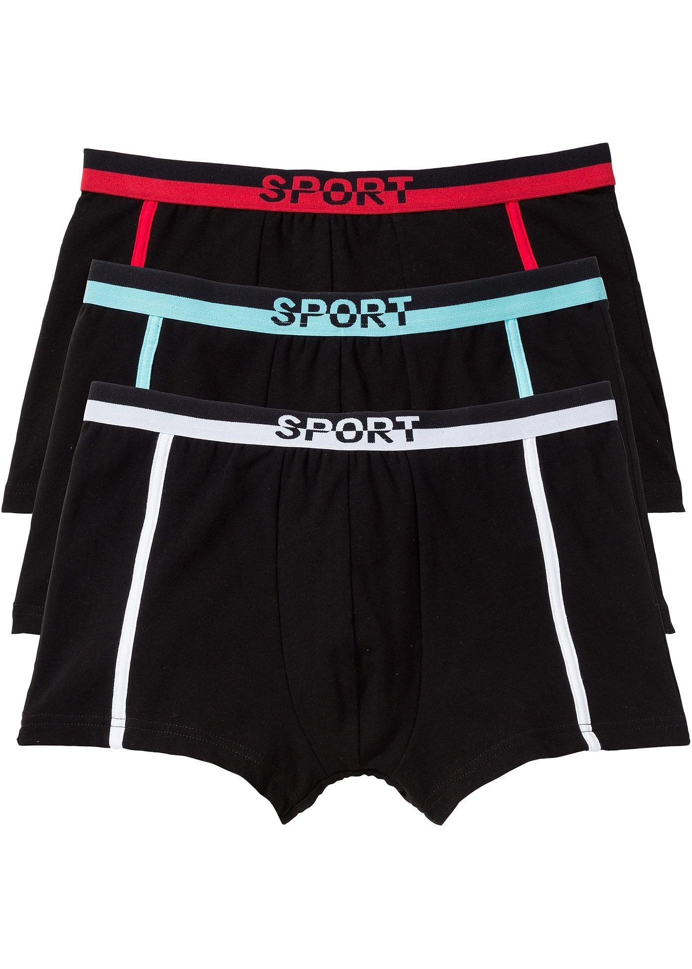 bonprix – Boxershorts med bomull (3-pack)