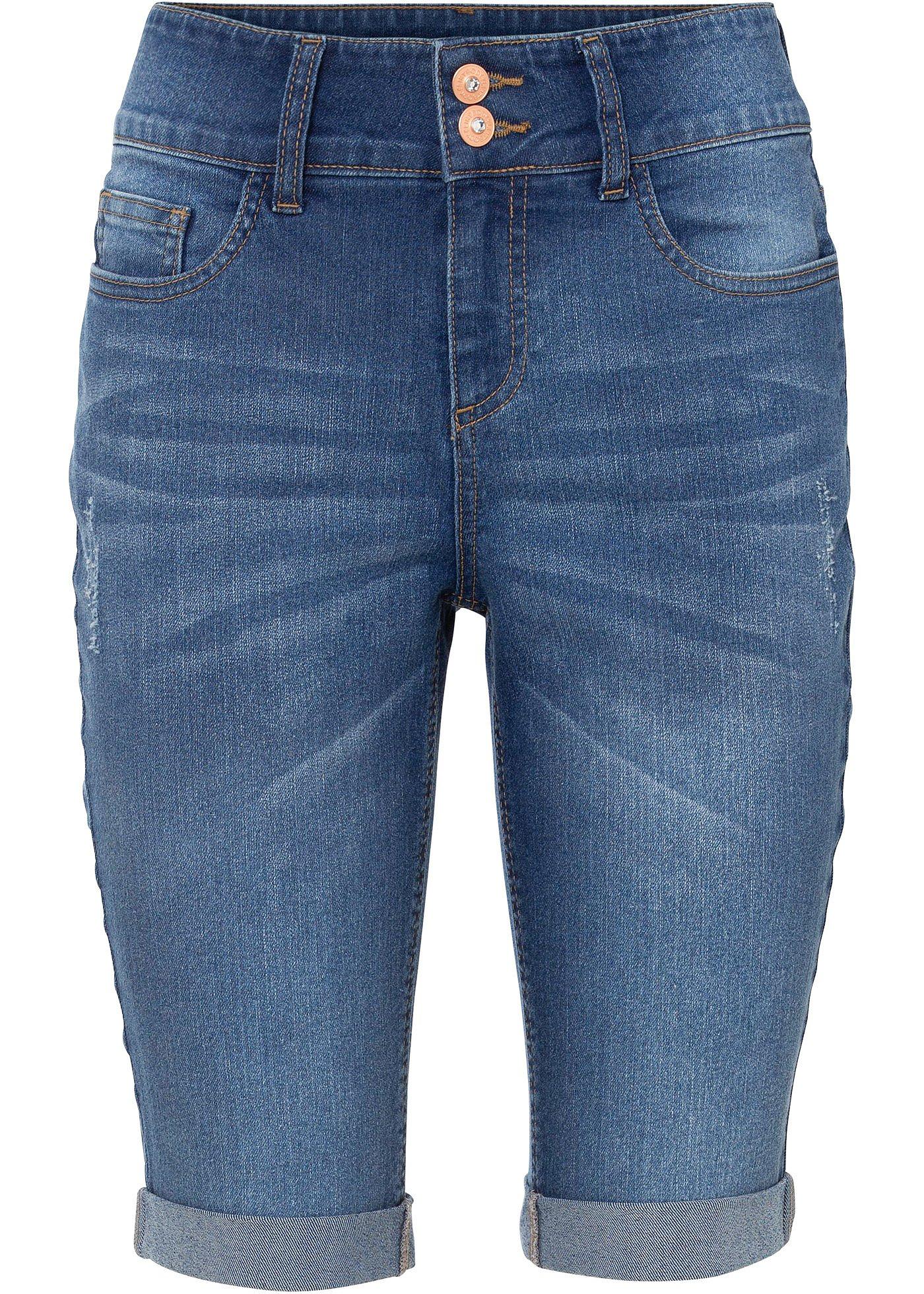 bonprix – Jeansbermudas Mid Waist