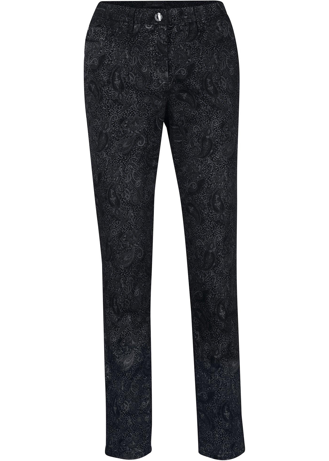 bonprix – Twillbyxa med elegant mönster