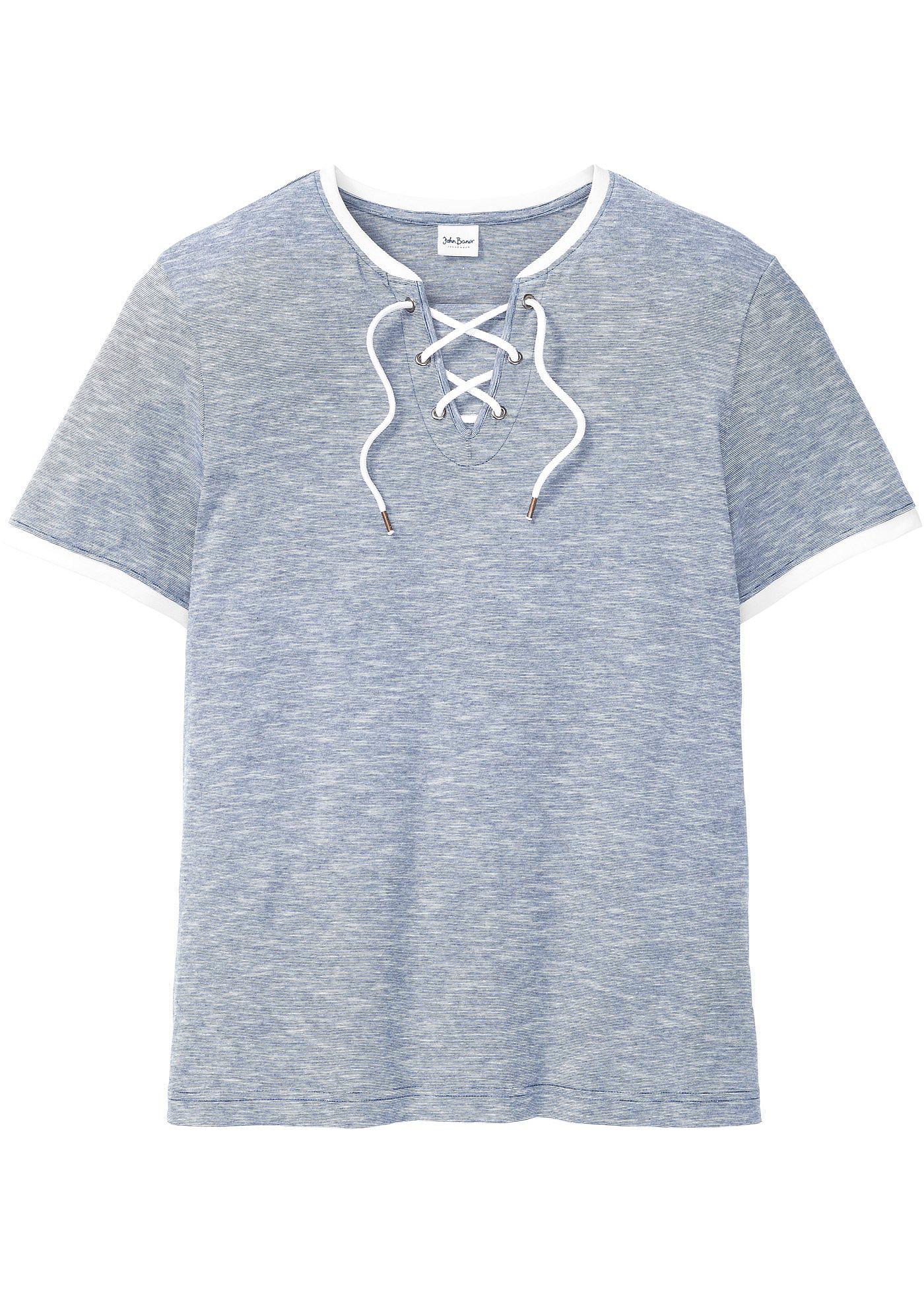 bonprix – T-shirt med snörning i ekologisk bomull