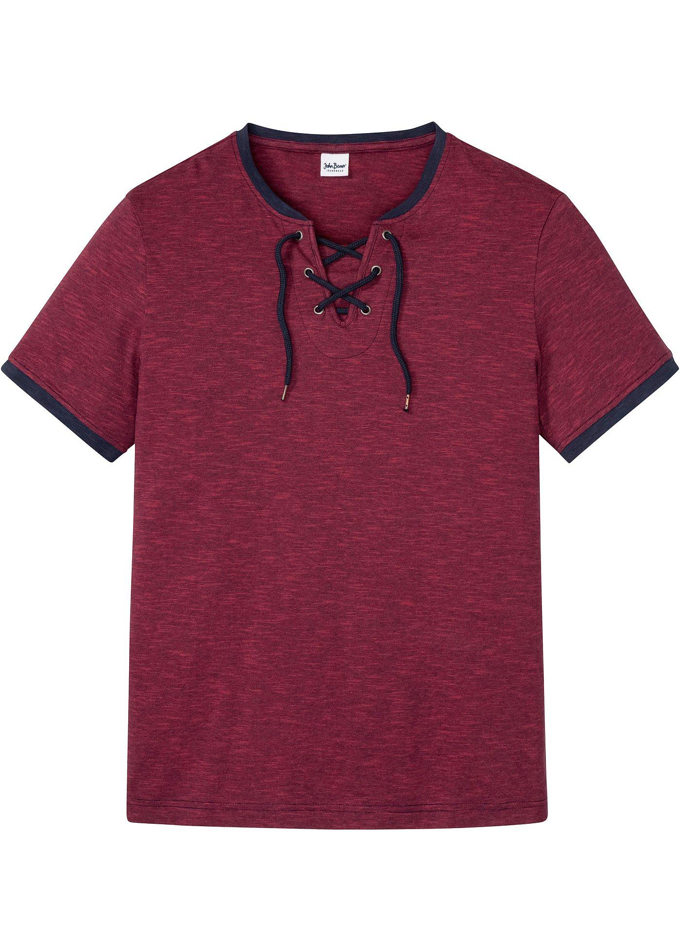 bonprix – T-shirt med snörning i ekologisk bomull