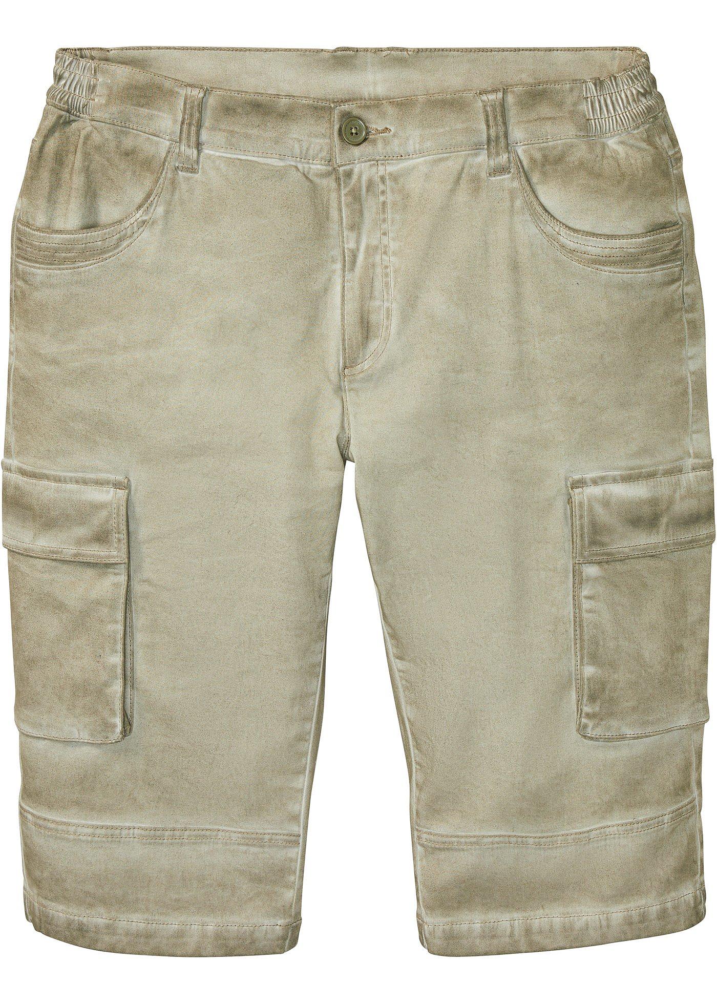 bonprix – Stretchiga shorts i cargomodell med bekvämt snitt, normal passform