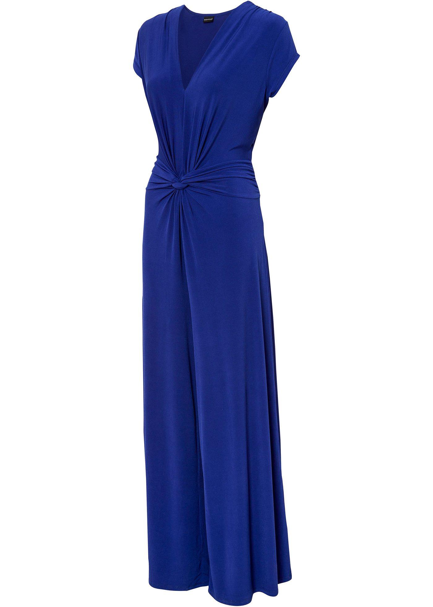 Elegant jumpsuit med knut blå, normallängd