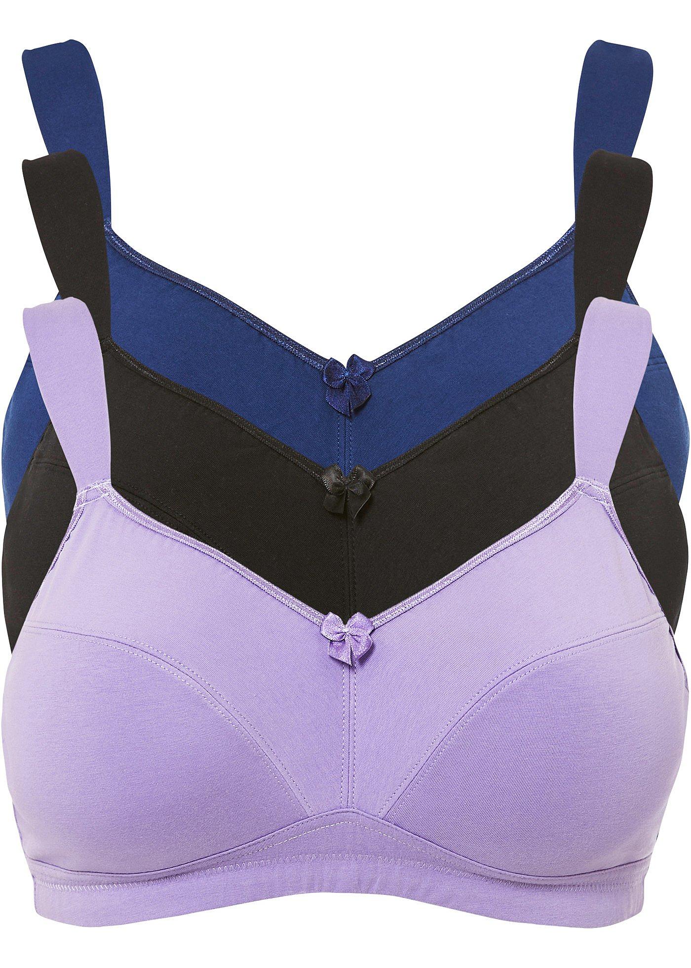 bonprix – BH med bomull utan bygel  (3-pack)