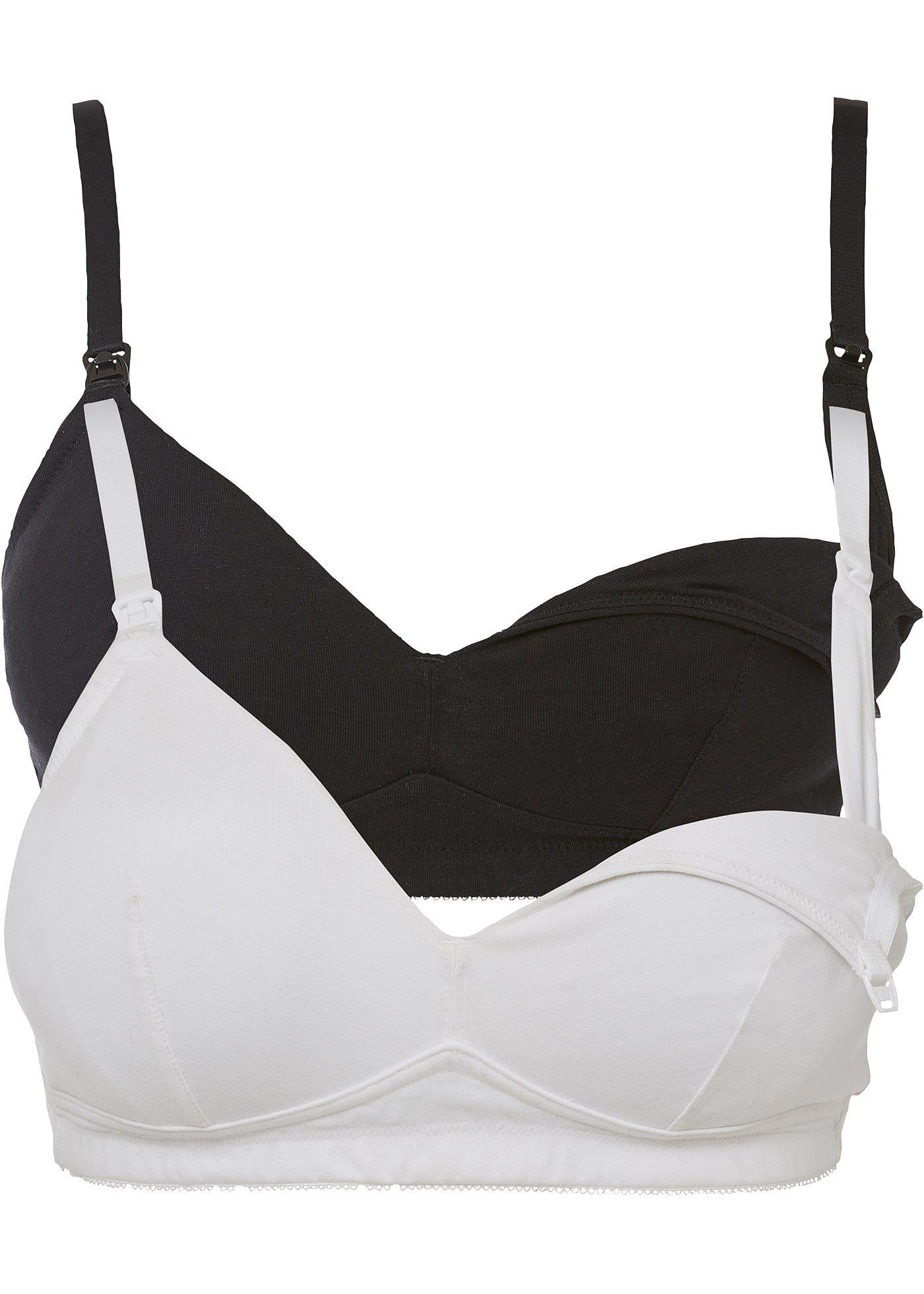 bonprix Amningsbehå utan bygel med ekologisk bomull (2-pack)