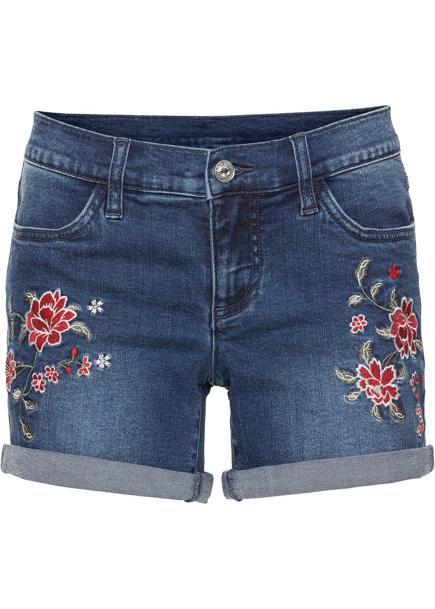 bonprix – Jeansshorts med broderi