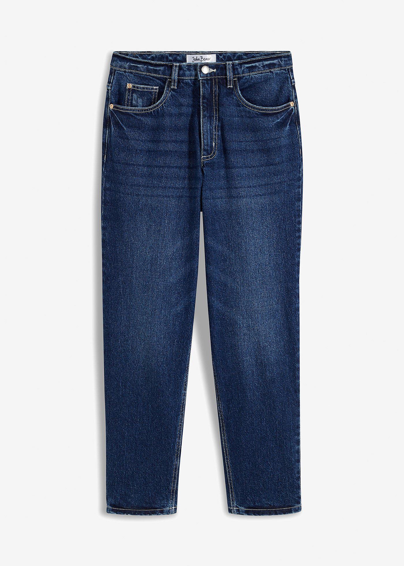 bonprix Mom Jeans High Waist, Low Stretch cropped