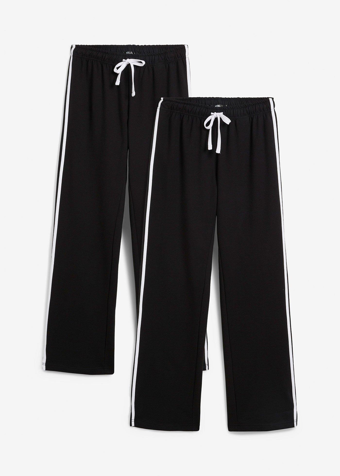 bonprix – Joggingbyxa i kraftig ren bomull, (2-pack)