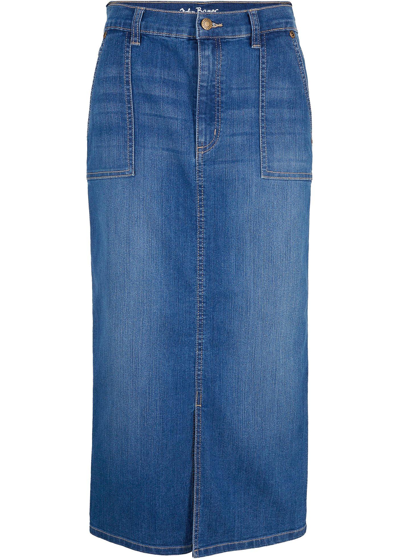 bonprix – Jeanskjol med sprund