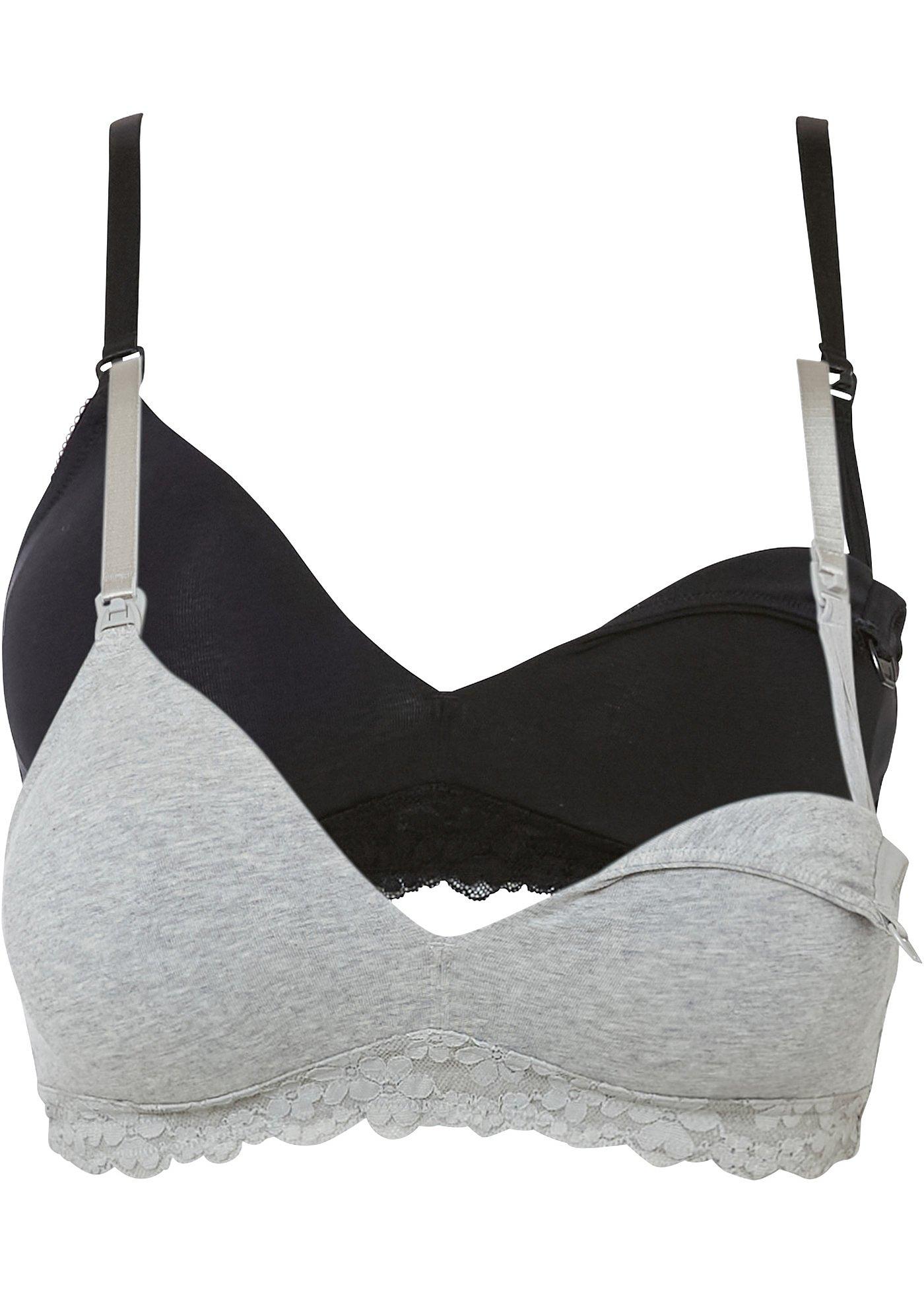 bonprix Amningsbehå utan bygel med ekologisk bomull (2-pack)