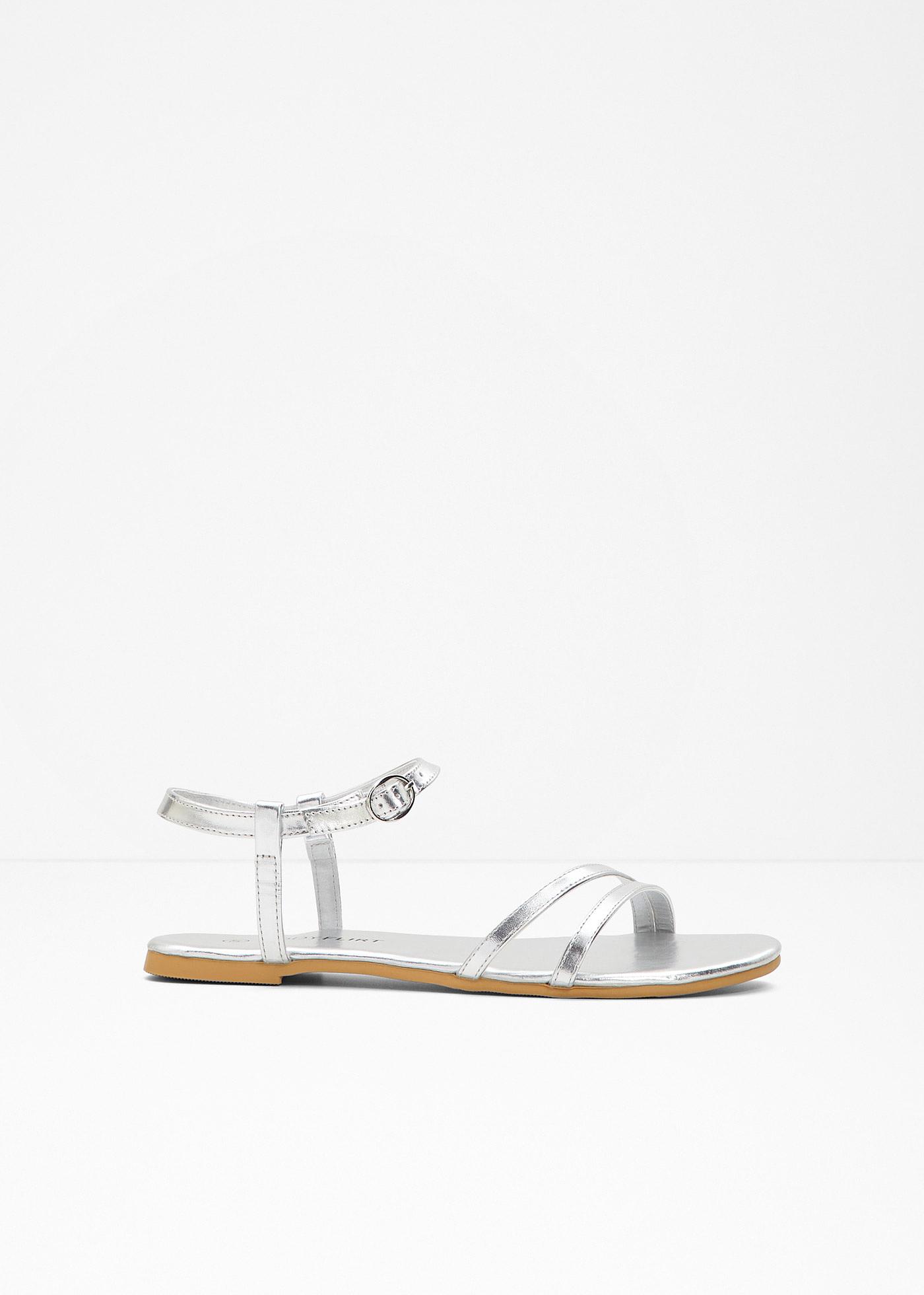 bonprix – Sandal med metallic-look