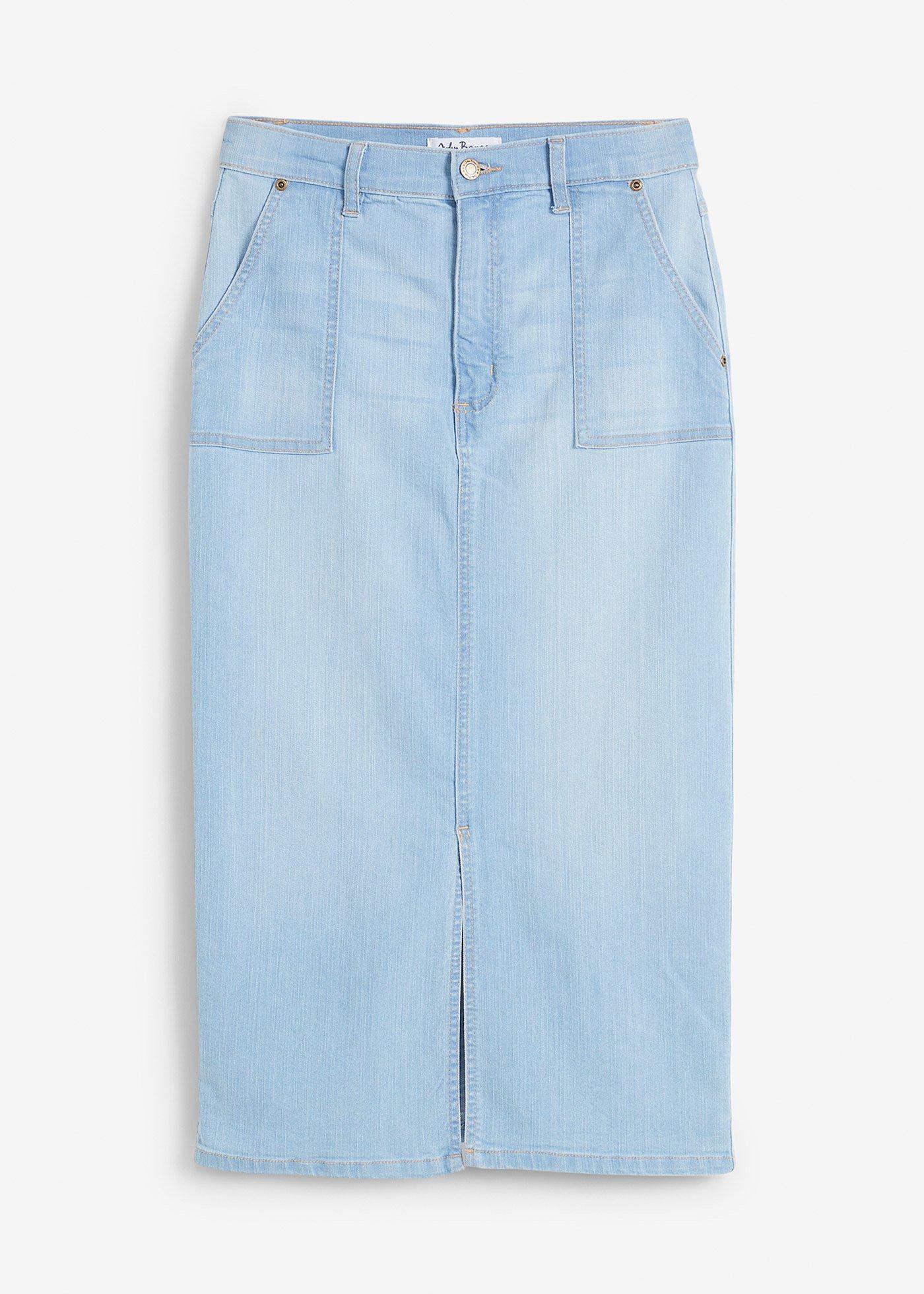 bonprix – Jeanskjol med sprund