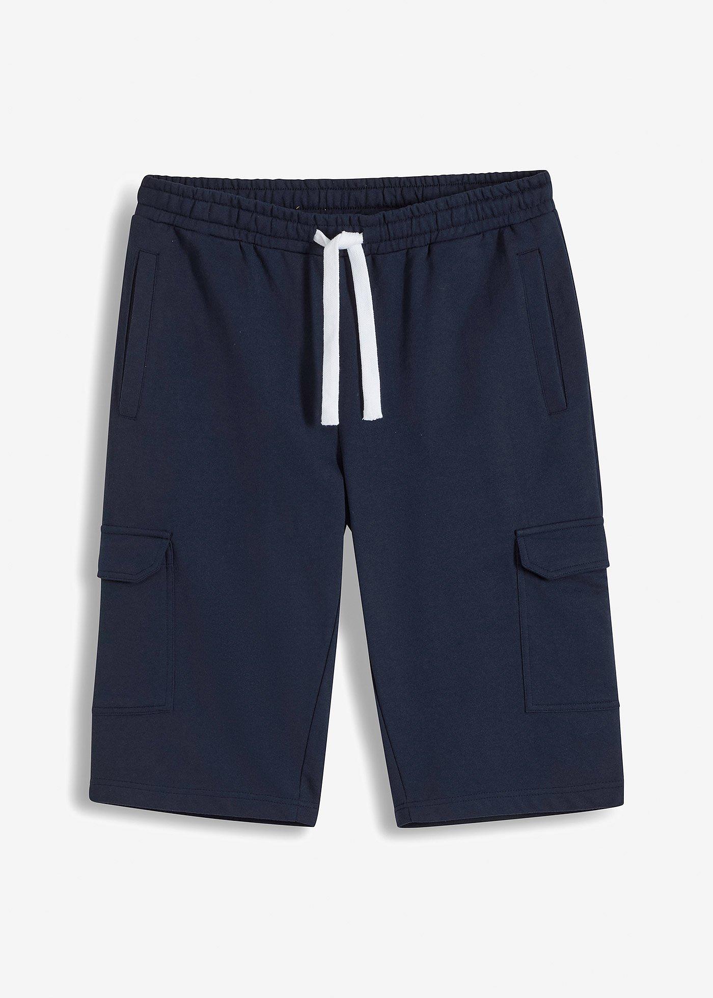 bonprix – Trikåshorts i cargostil med ekologisk bomull