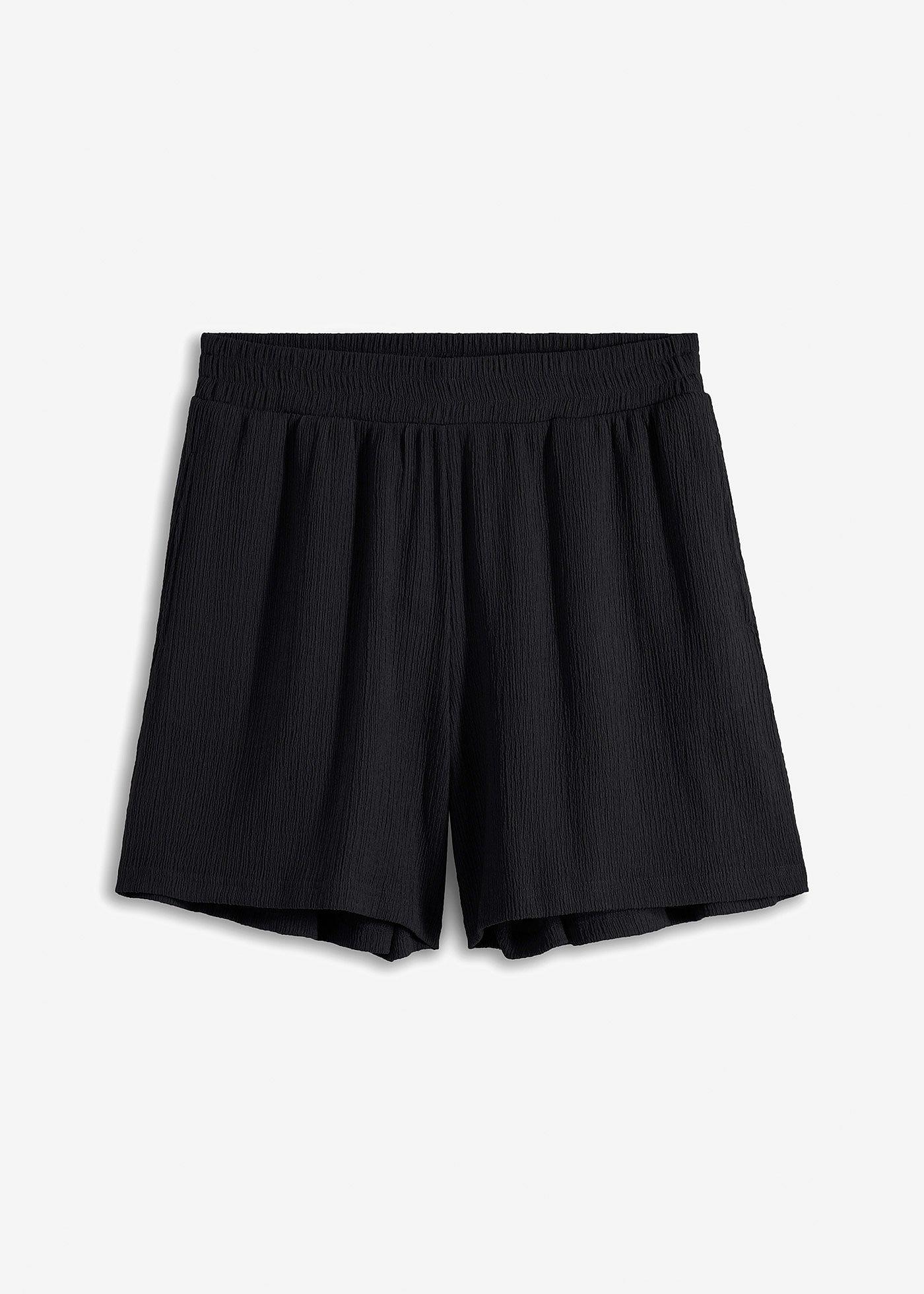 bonprix – Shorts i strukturjersey med hög midja och komfortlinning