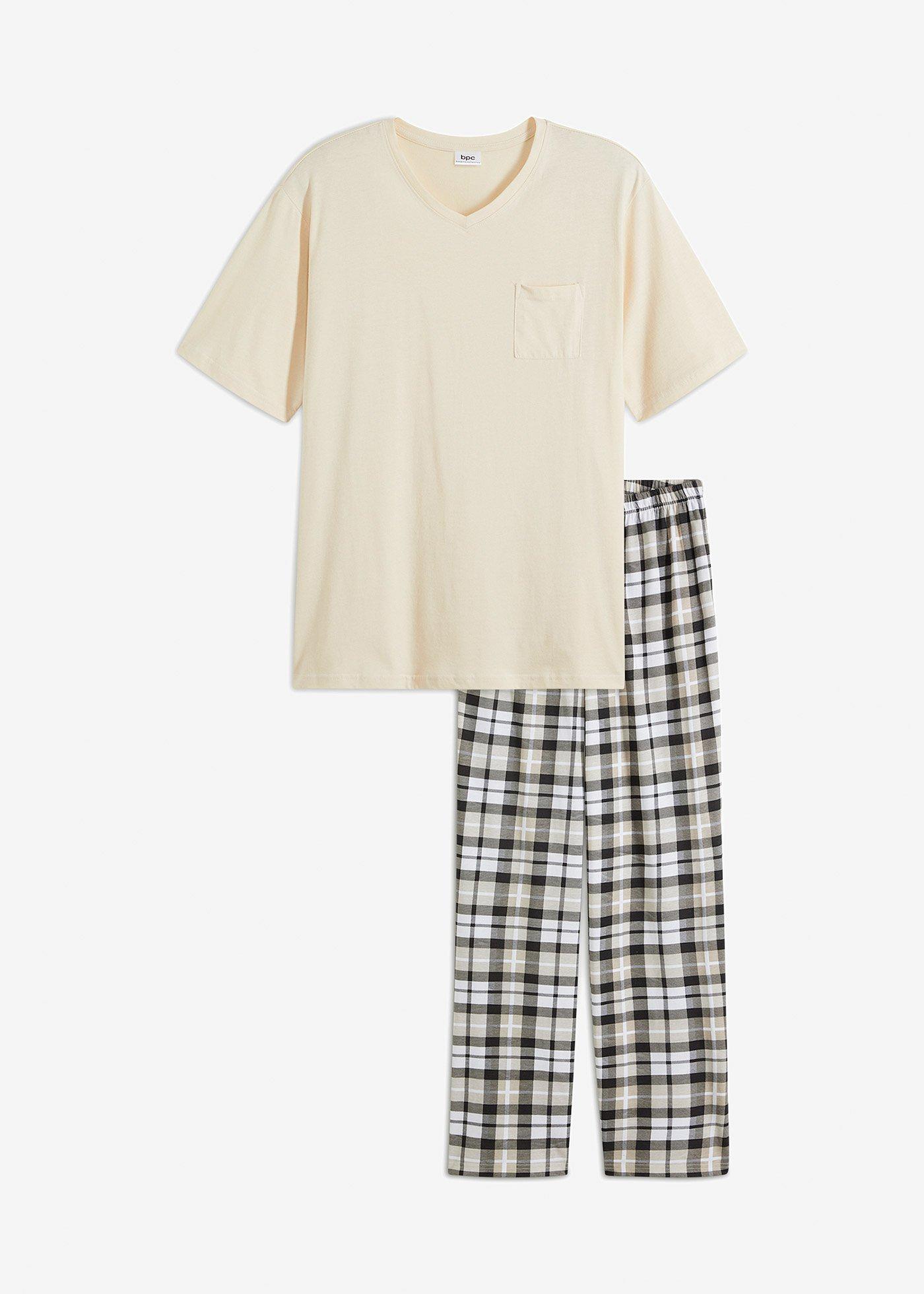 bonprix – Pyjamas i ekologisk bomull, med korta ärmar