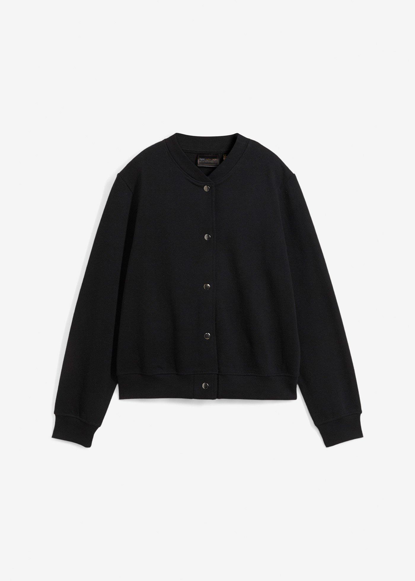 bonprix – Sweatshirtjacka med knappslå