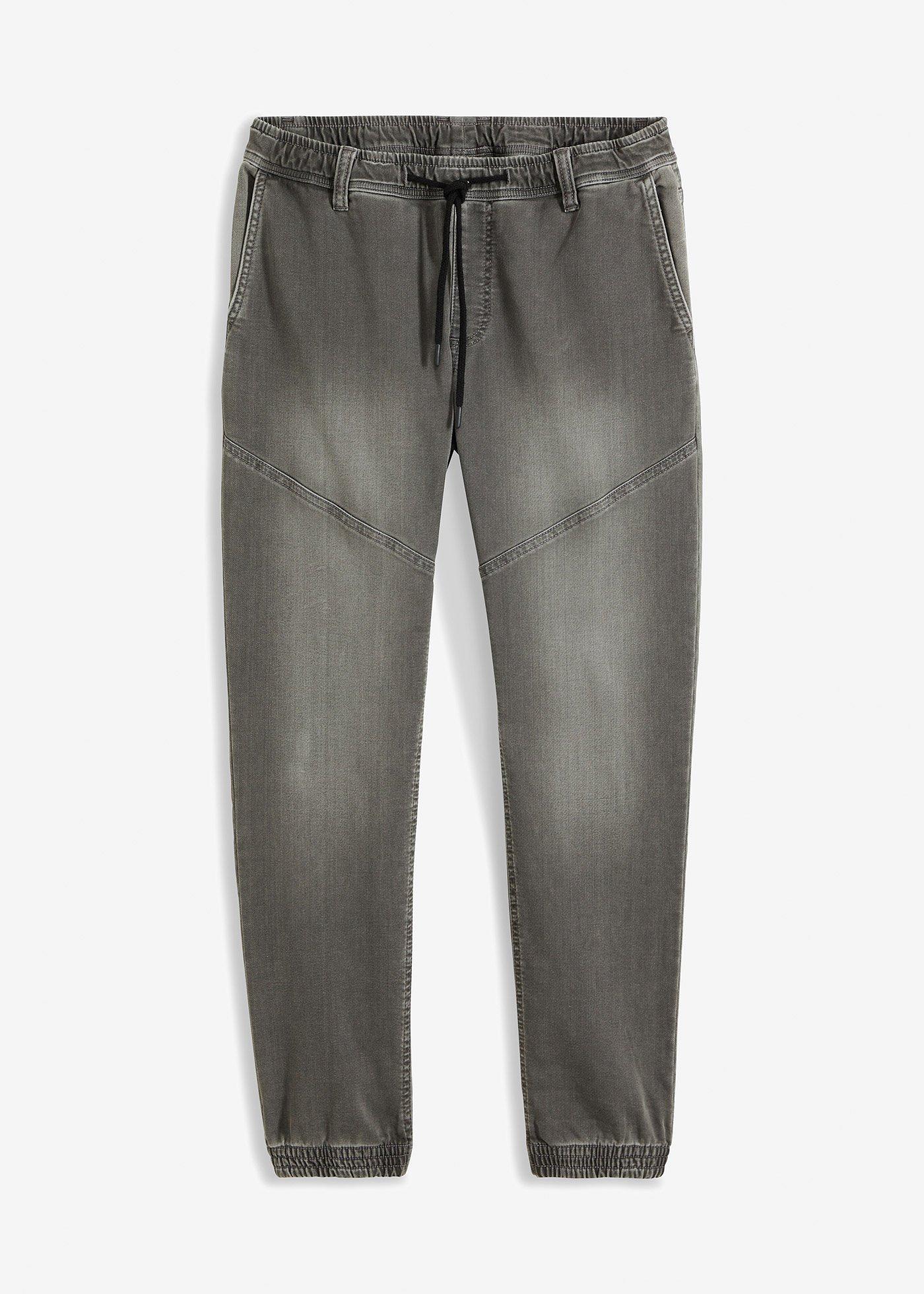 bonprix – Dra-på jeans, regular fit, raka ben