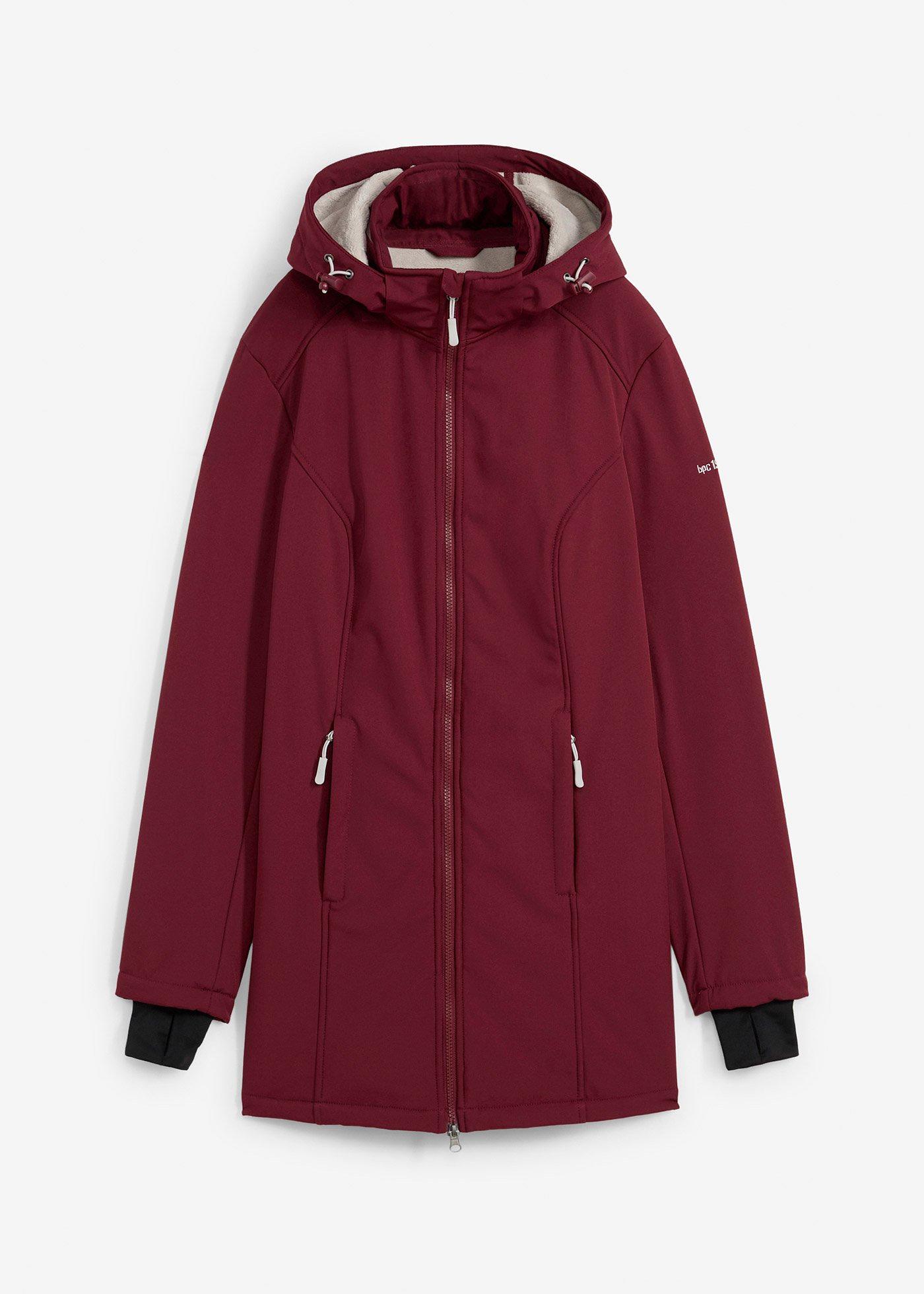 bonprix – Lång funktionsjacka i softshell med teddyfleece
