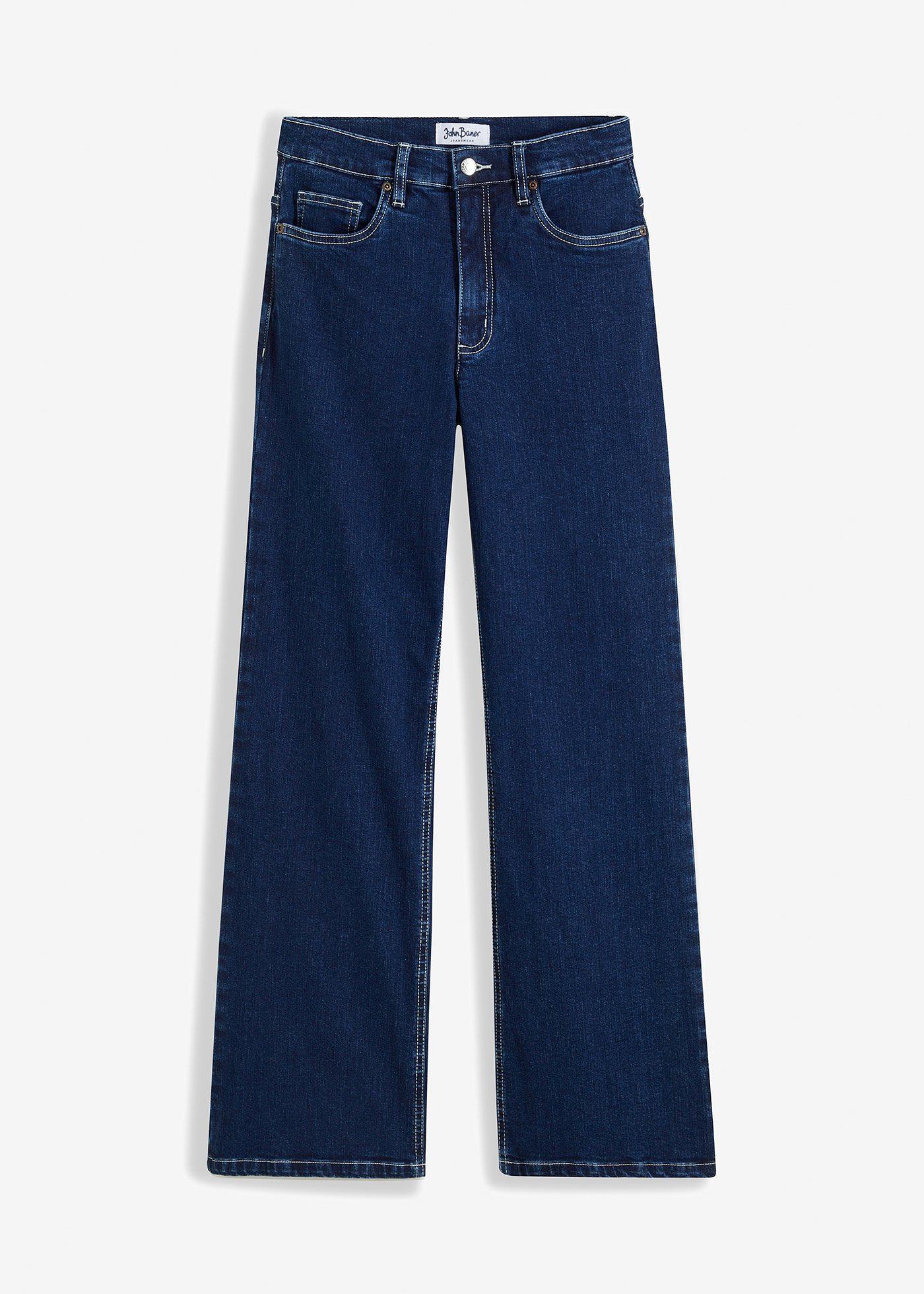 bonprix – Wide Leg-jeans High Waist, ekologisk bomull