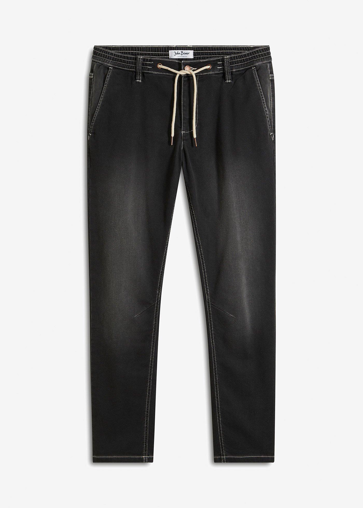 bonprix – Joggerjeans, Regular Fit med resårmidja, Tapered