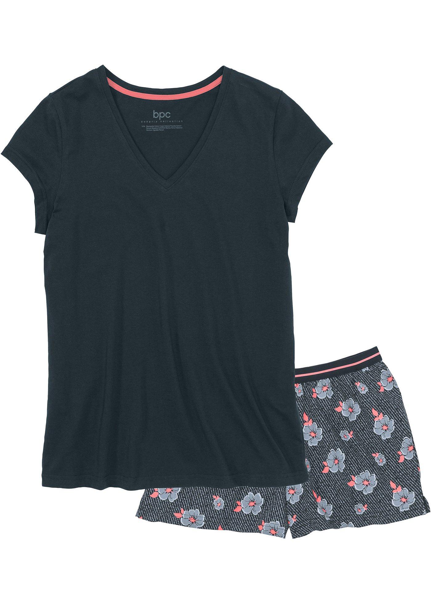 bonprix – Pyjamas med shorts, av ren bomull