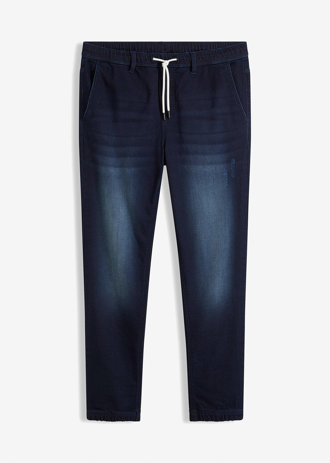 bonprix – Joggerjeans med resårmidja, Regular Fit, Straight