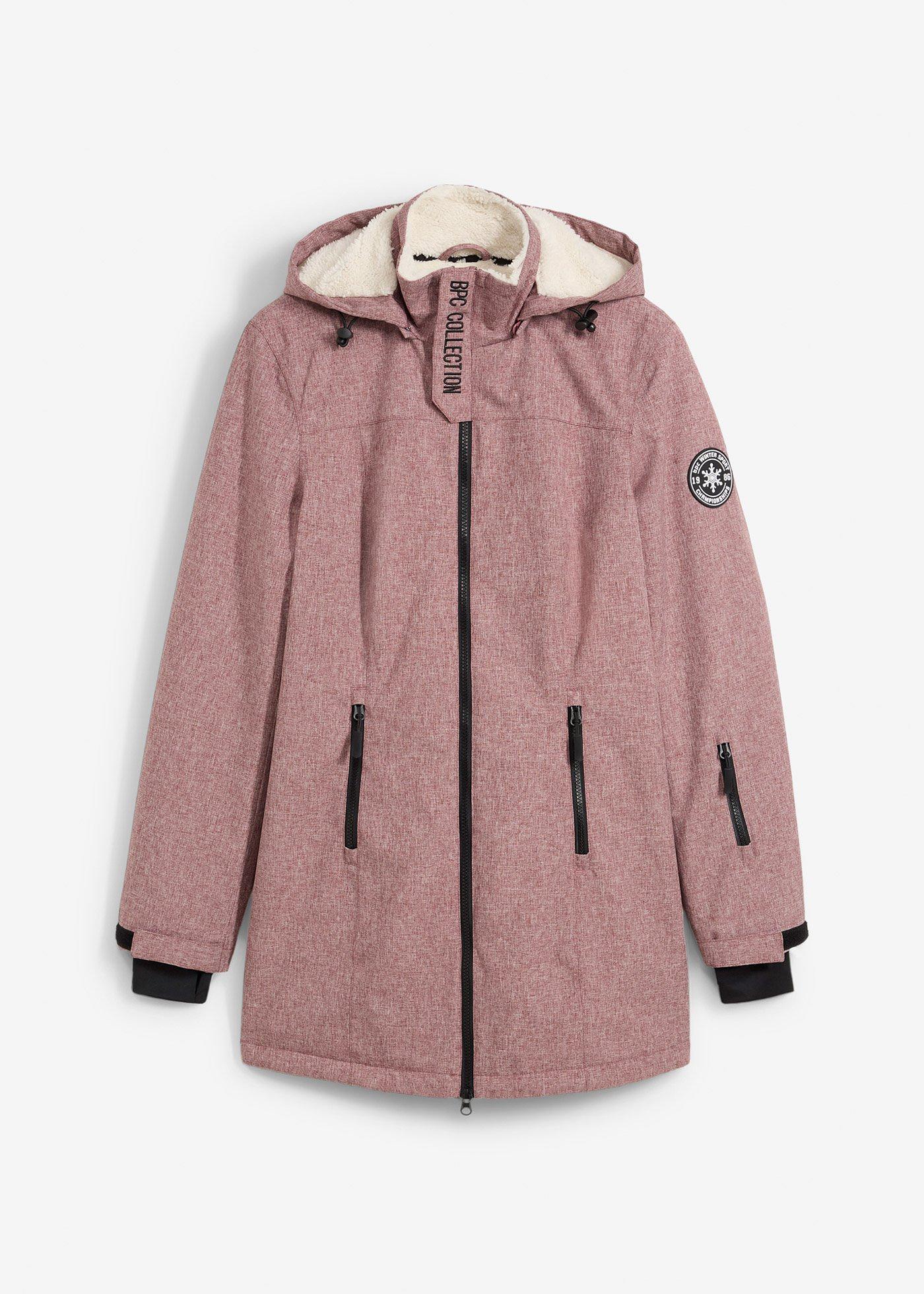 bonprix – Lång vattentät funktionsjacka med teddyfleece