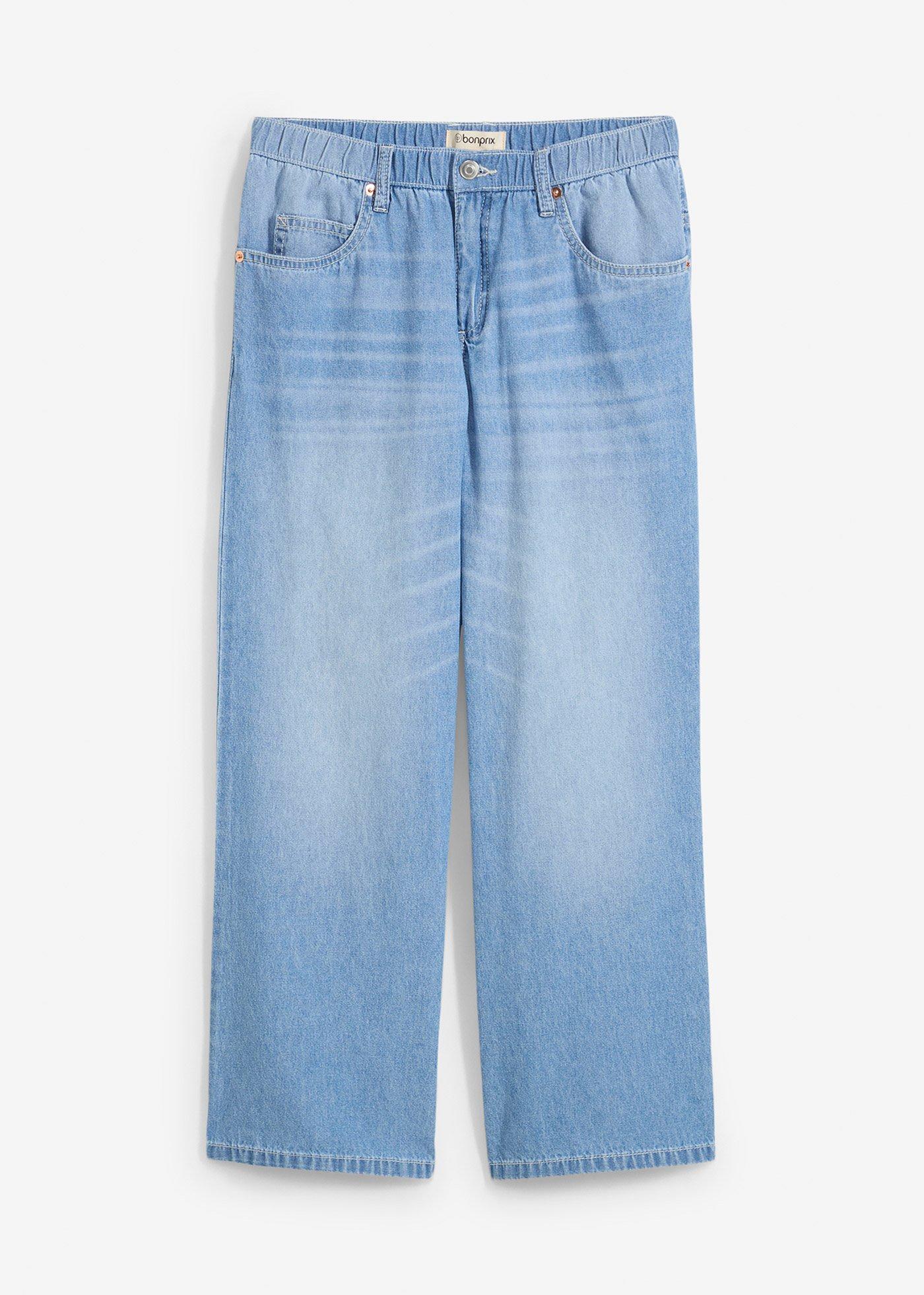 bonprix – Straight Jeans Mid Waist med bekväm midja, cropped