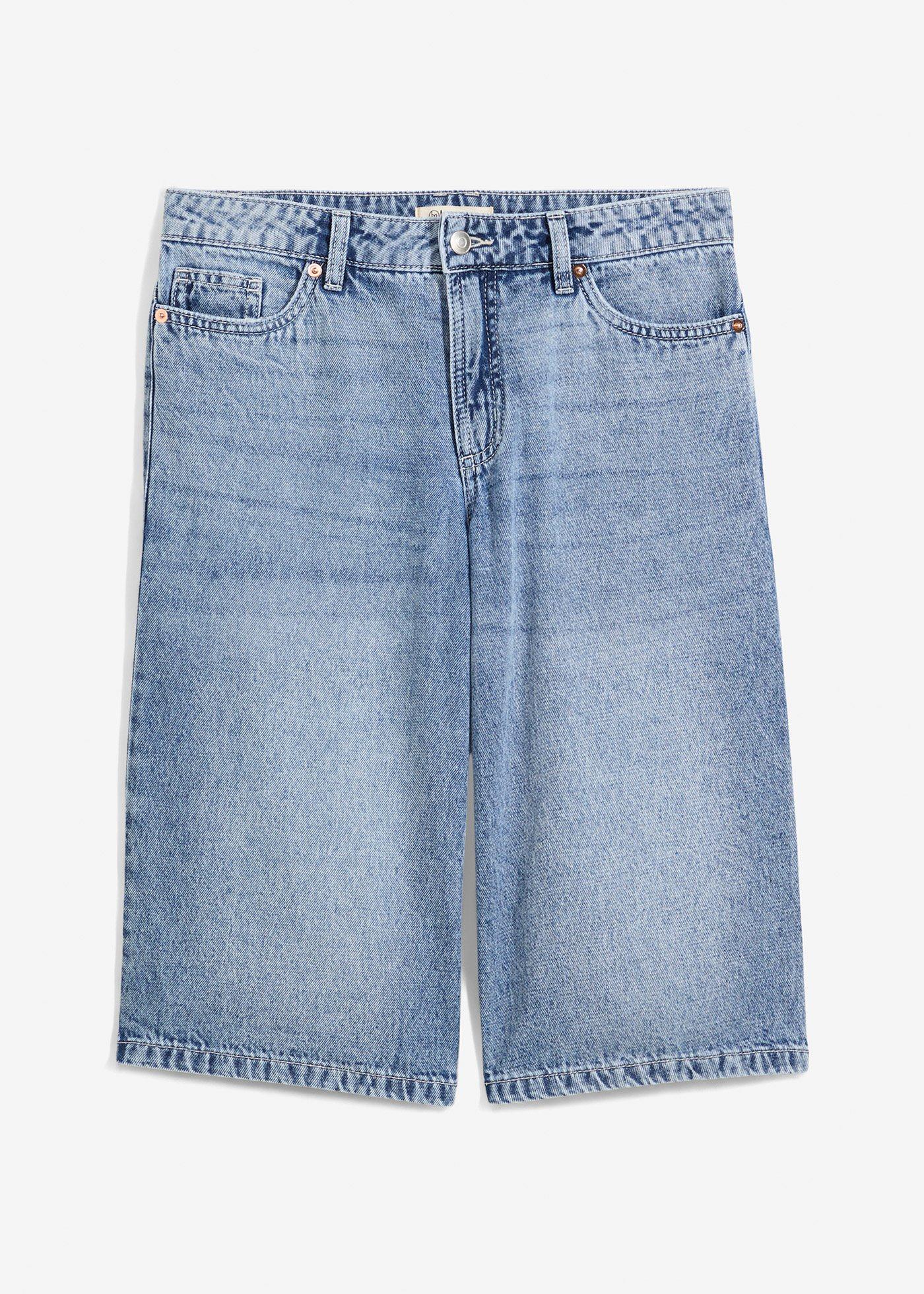 bonprix – Jeansshorts Mid Waist, Low Stretch