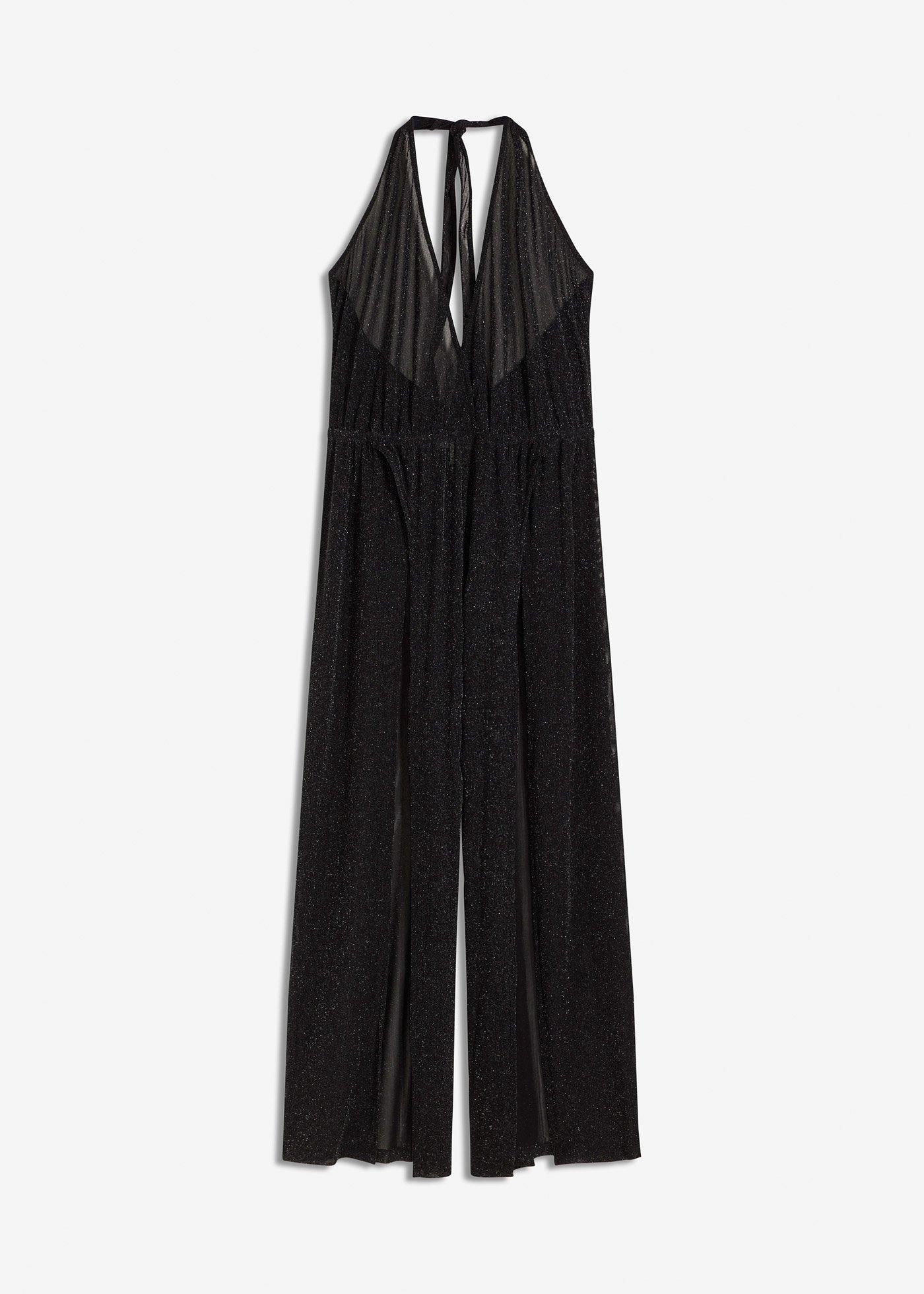 bonprix – Strandjumpsuit med glittrande trådar
