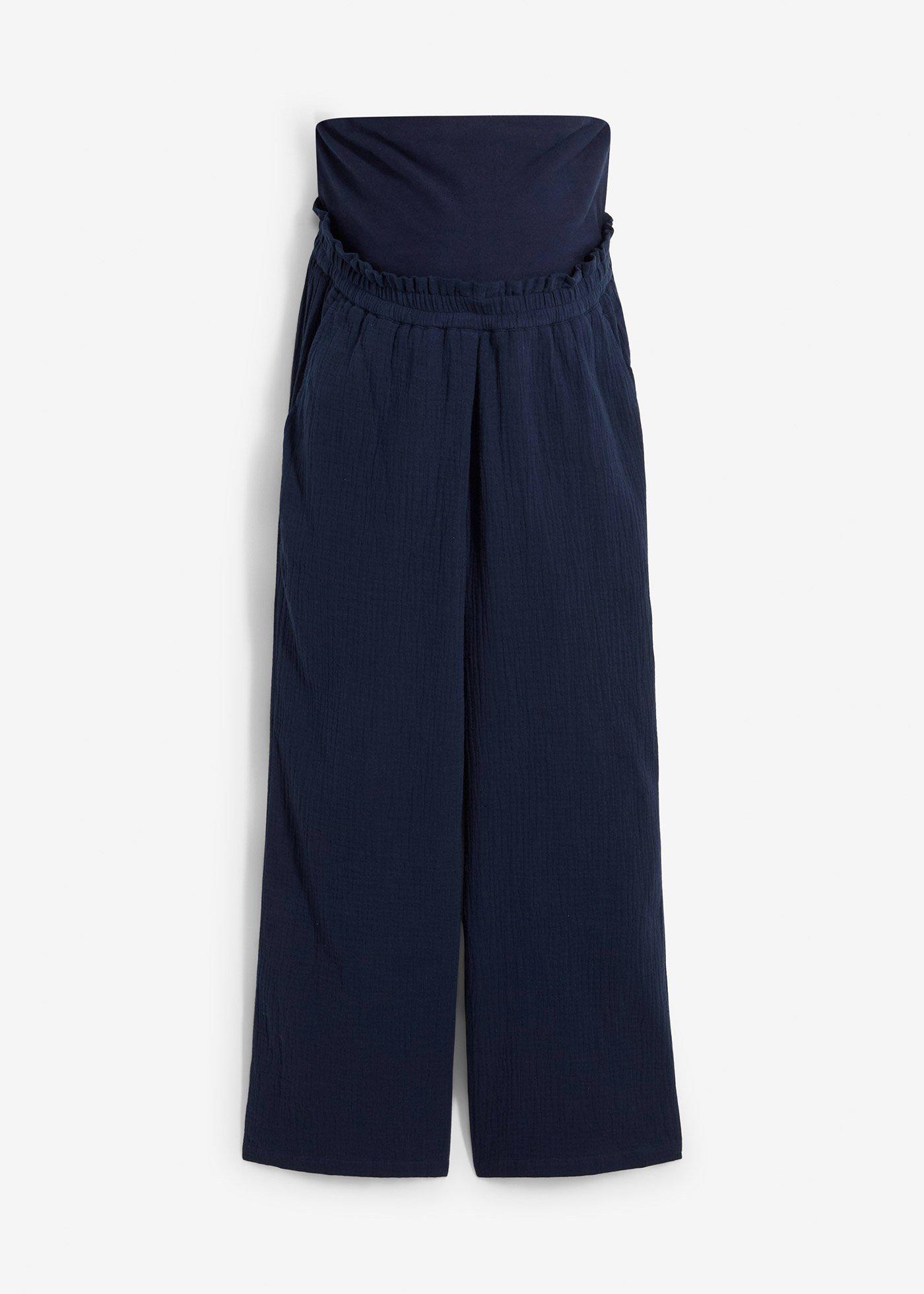 bonprix Mammabyxa i bomullsmuslin, Loose Fit