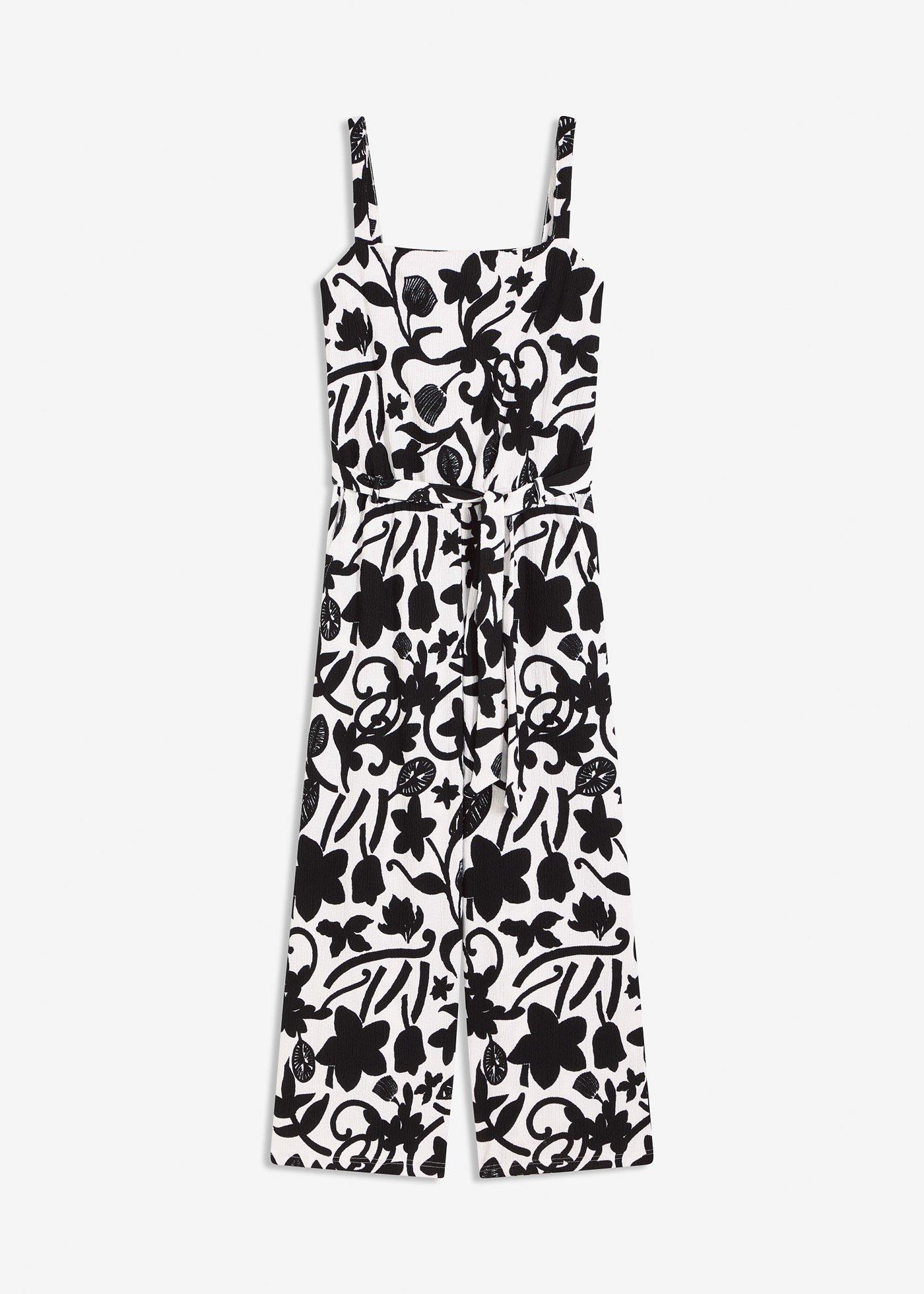 bonprix – Mönstrad jumpsuit i jersey med struktur