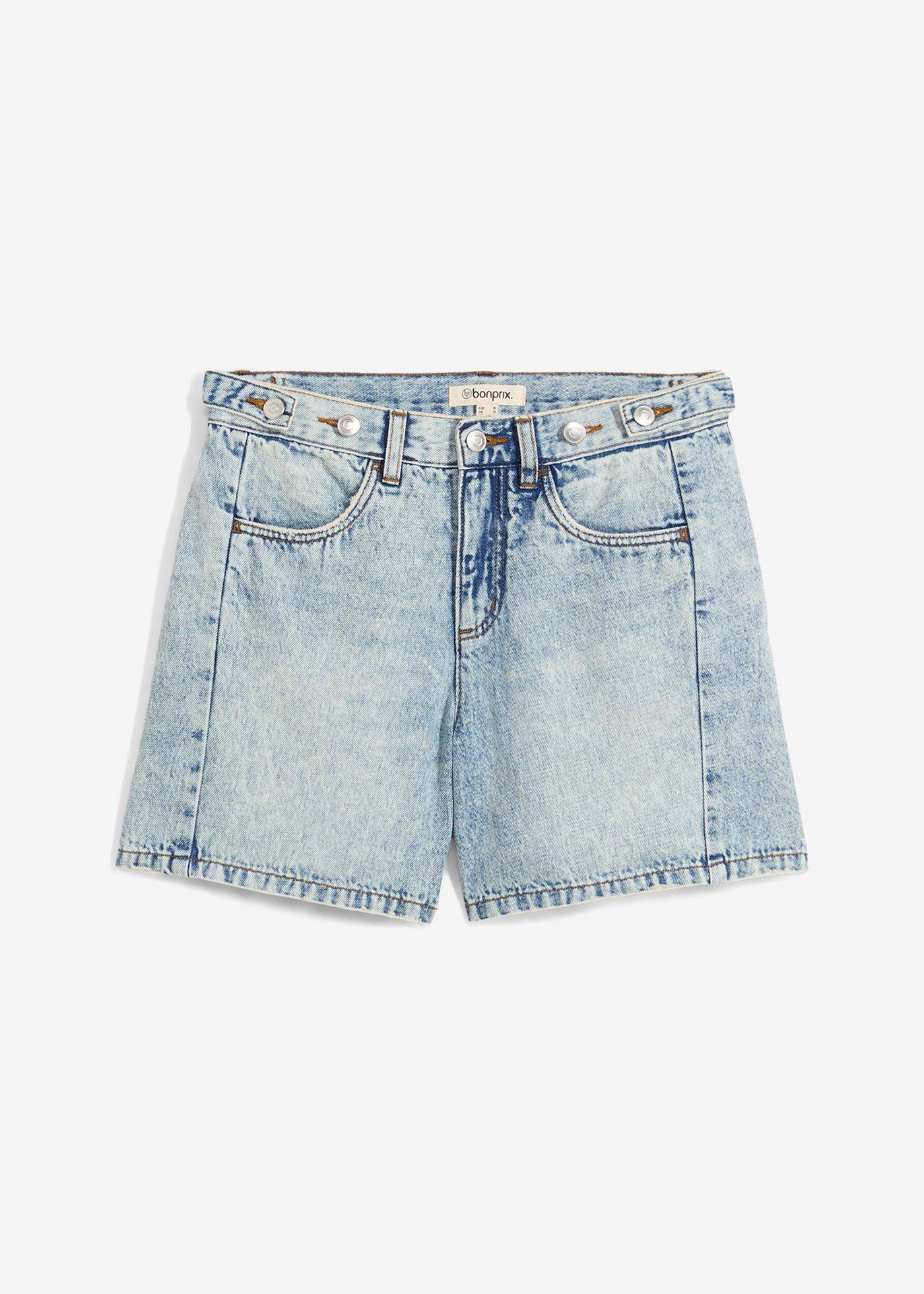 bonprix – Jeansshorts Mid Waist, Low Stretch