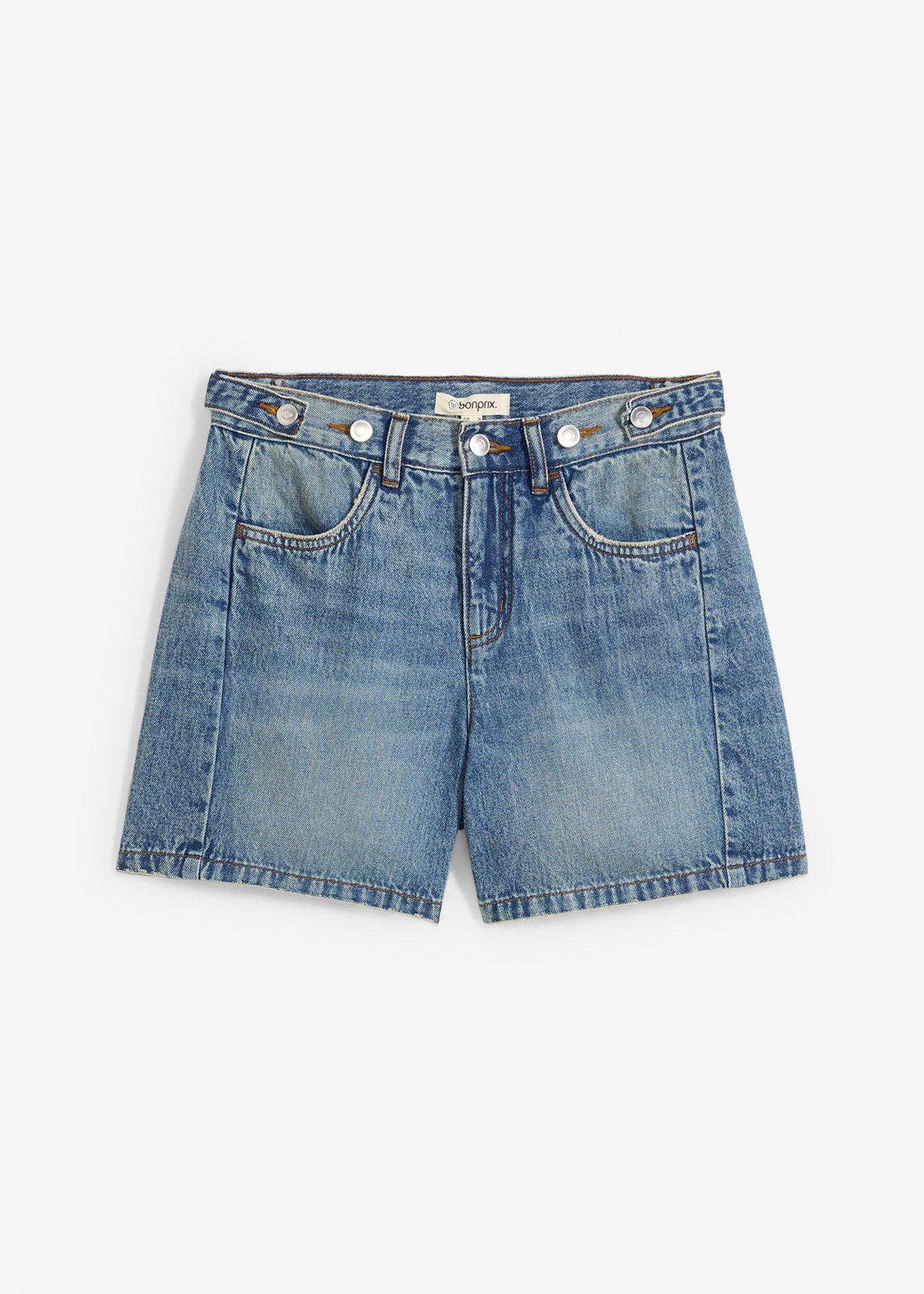 bonprix – Jeansshorts Mid Waist, Low Stretch
