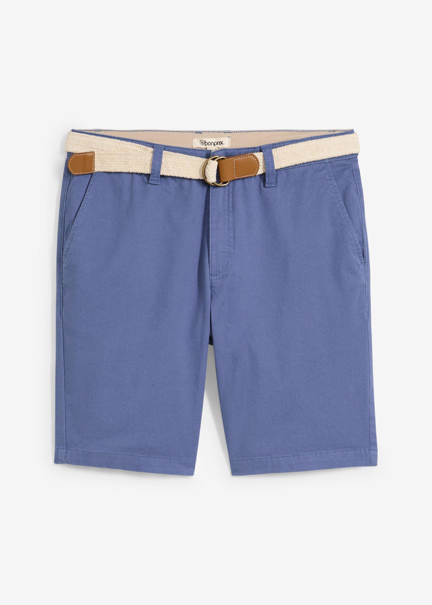 bonprix – Stretchiga shorts med skärp, normal passform