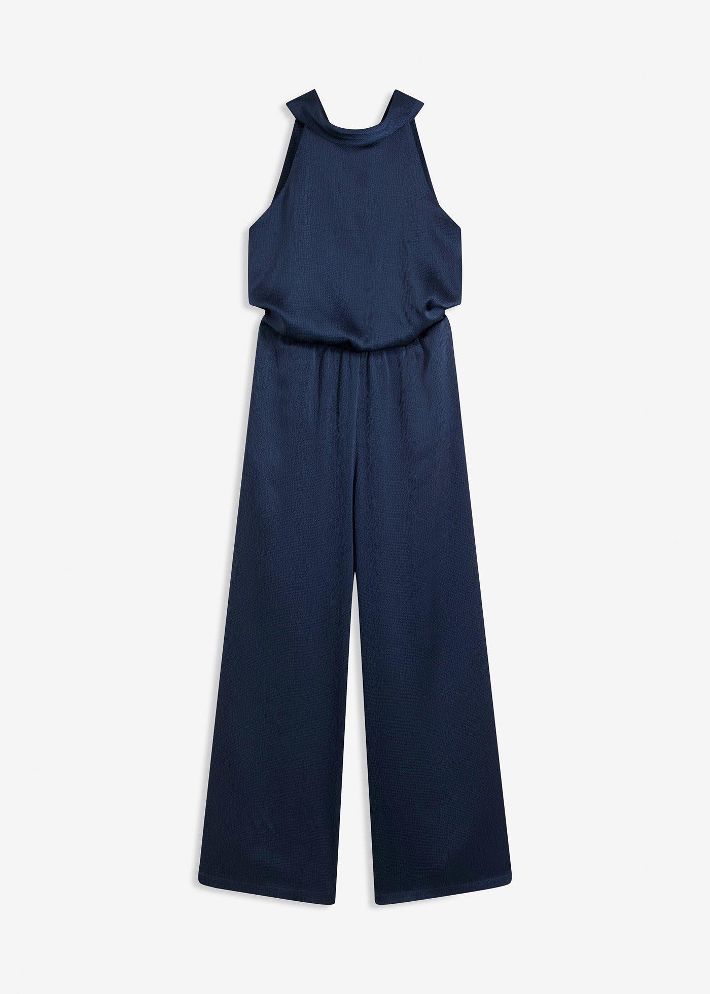 bonprix – Jumpsuit i satin med struktur