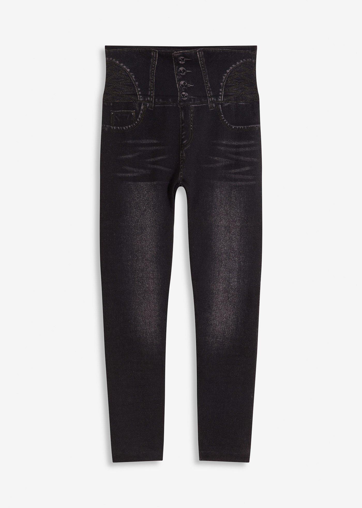 bonprix – Sömlösa leggings med jeanslook och formande effekt