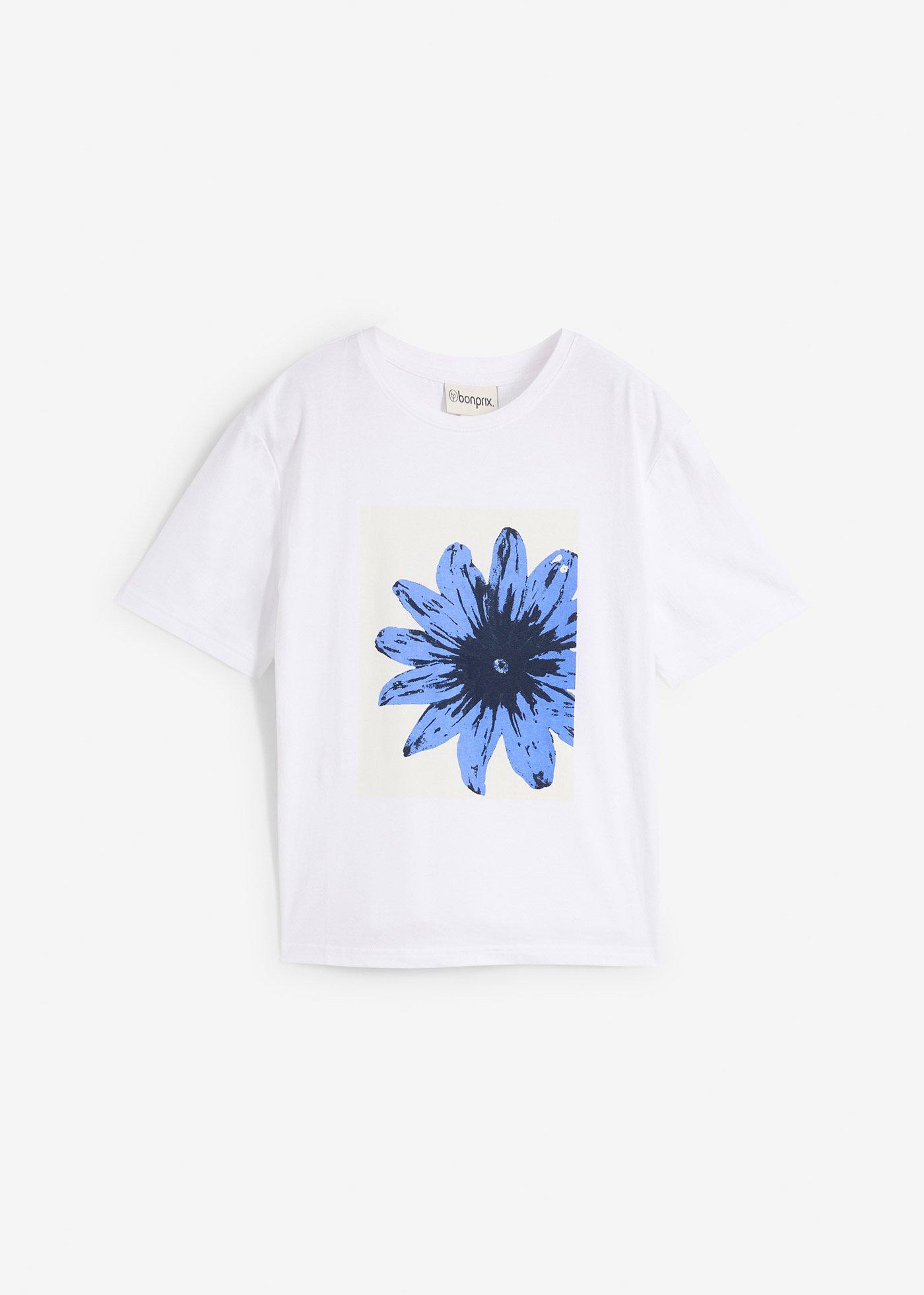bonprix – T-shirt med tryck, av ren bomull