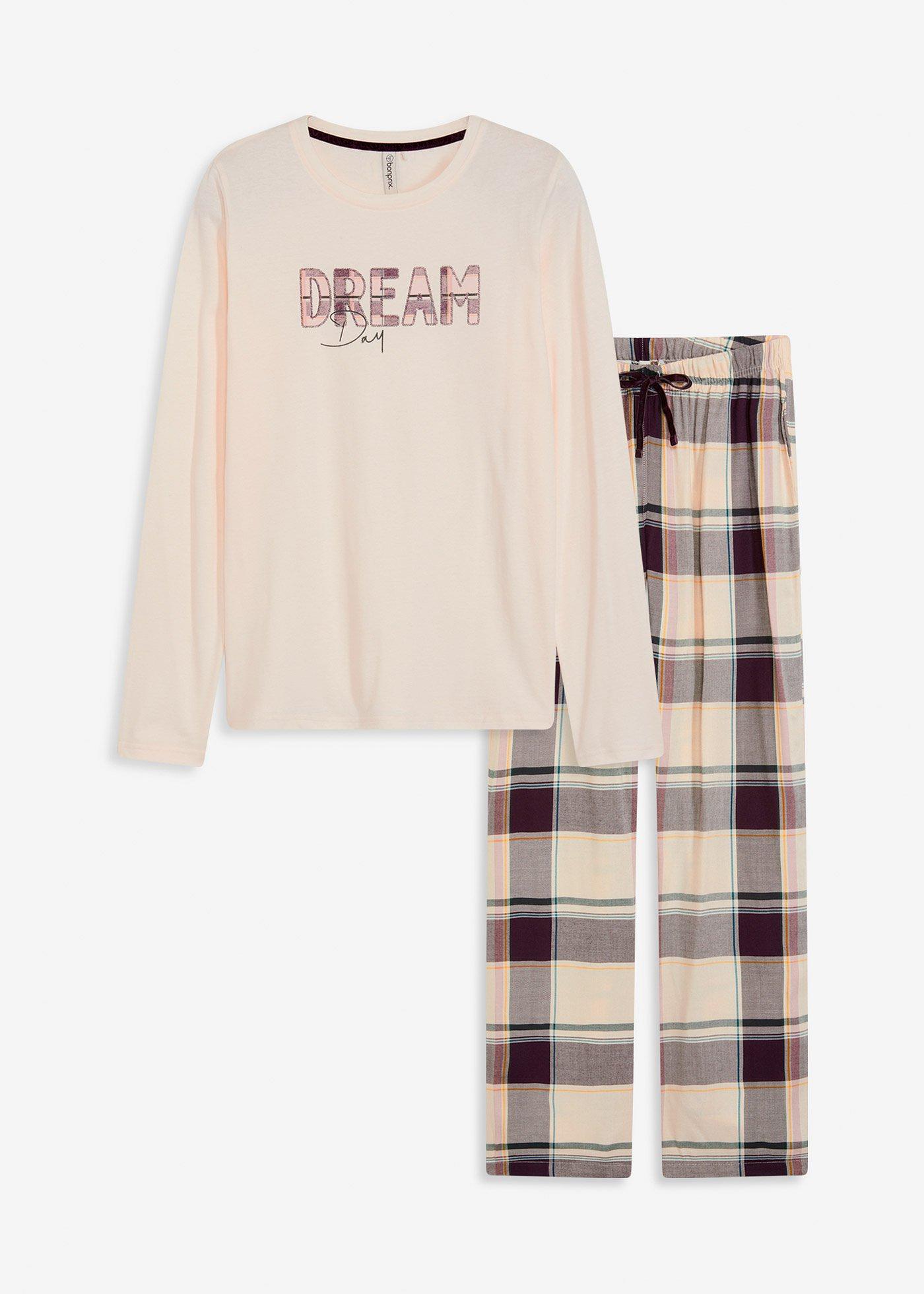 bonprix – Pyjamas med byxa av vävt material och presentpåse