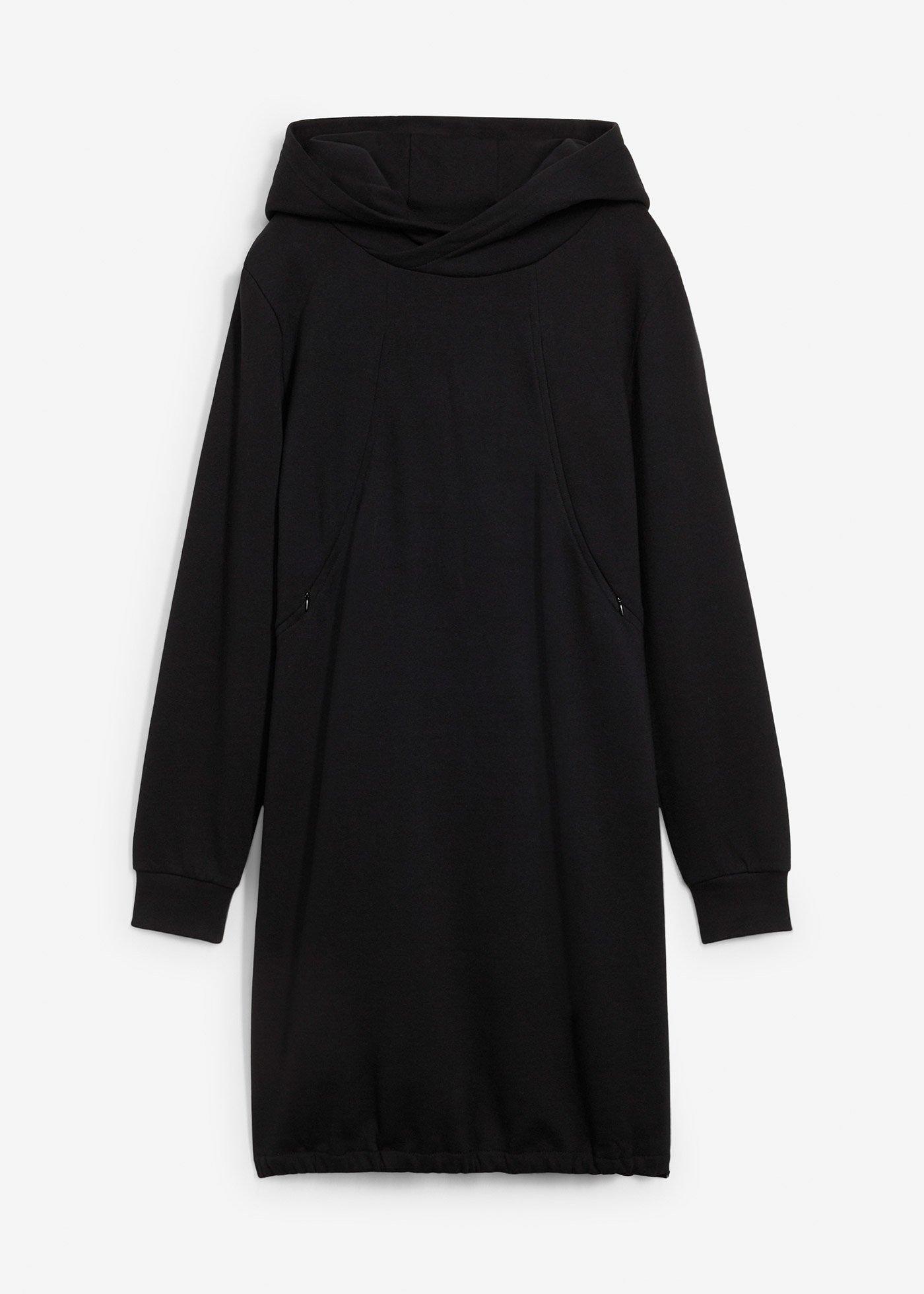 bonprix Mammaklänning med amningsöppning, i sweatshirtmaterial av ekologisk bomull