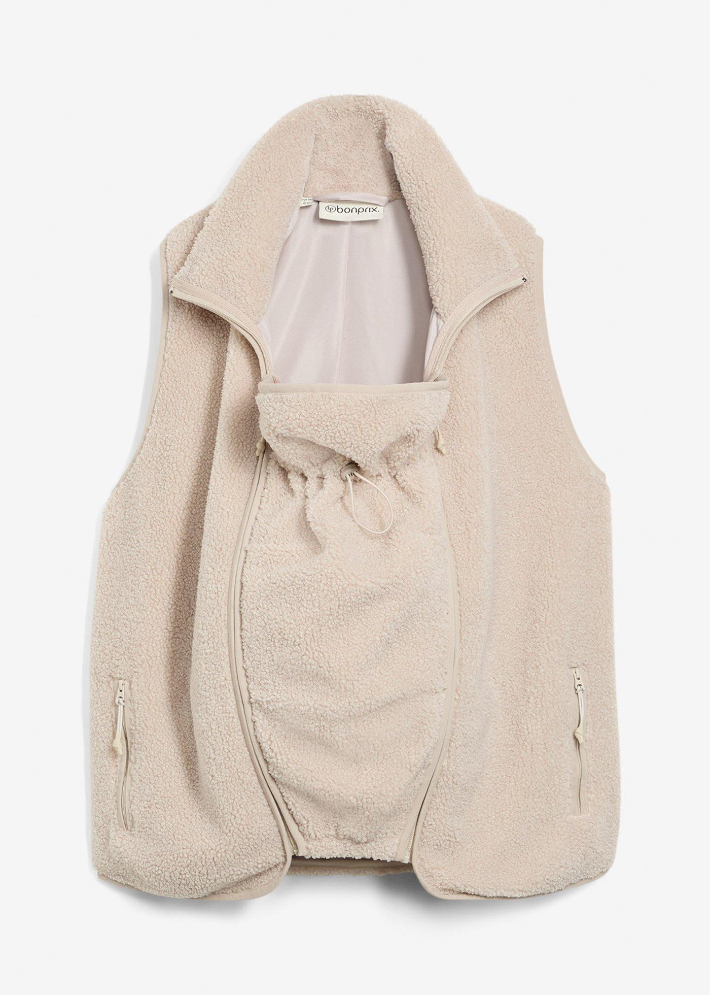 bonprix Mammaväst med babyficka i teddyfleece