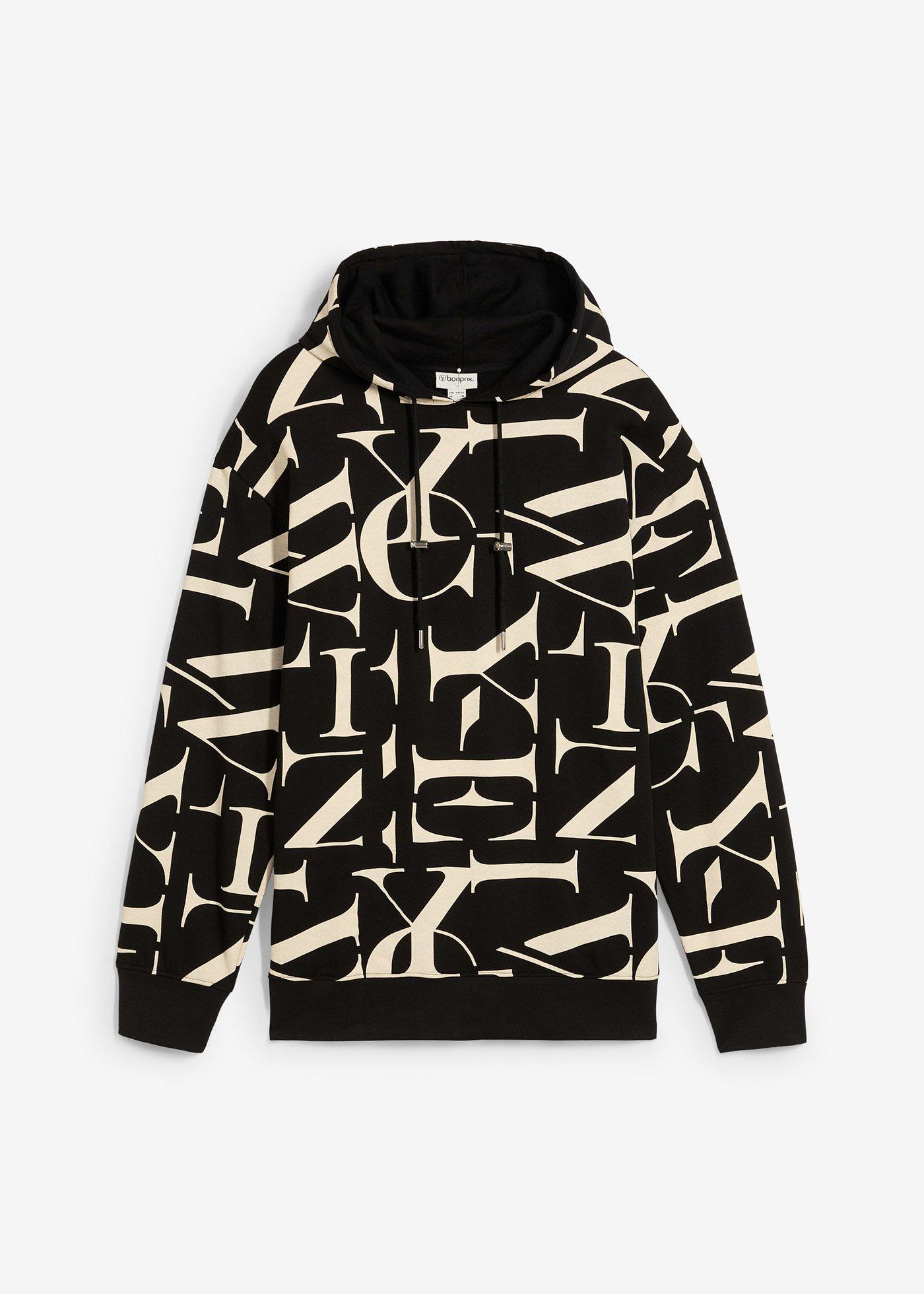 bonprix – Sweatshirt med huva, avslappnad passform