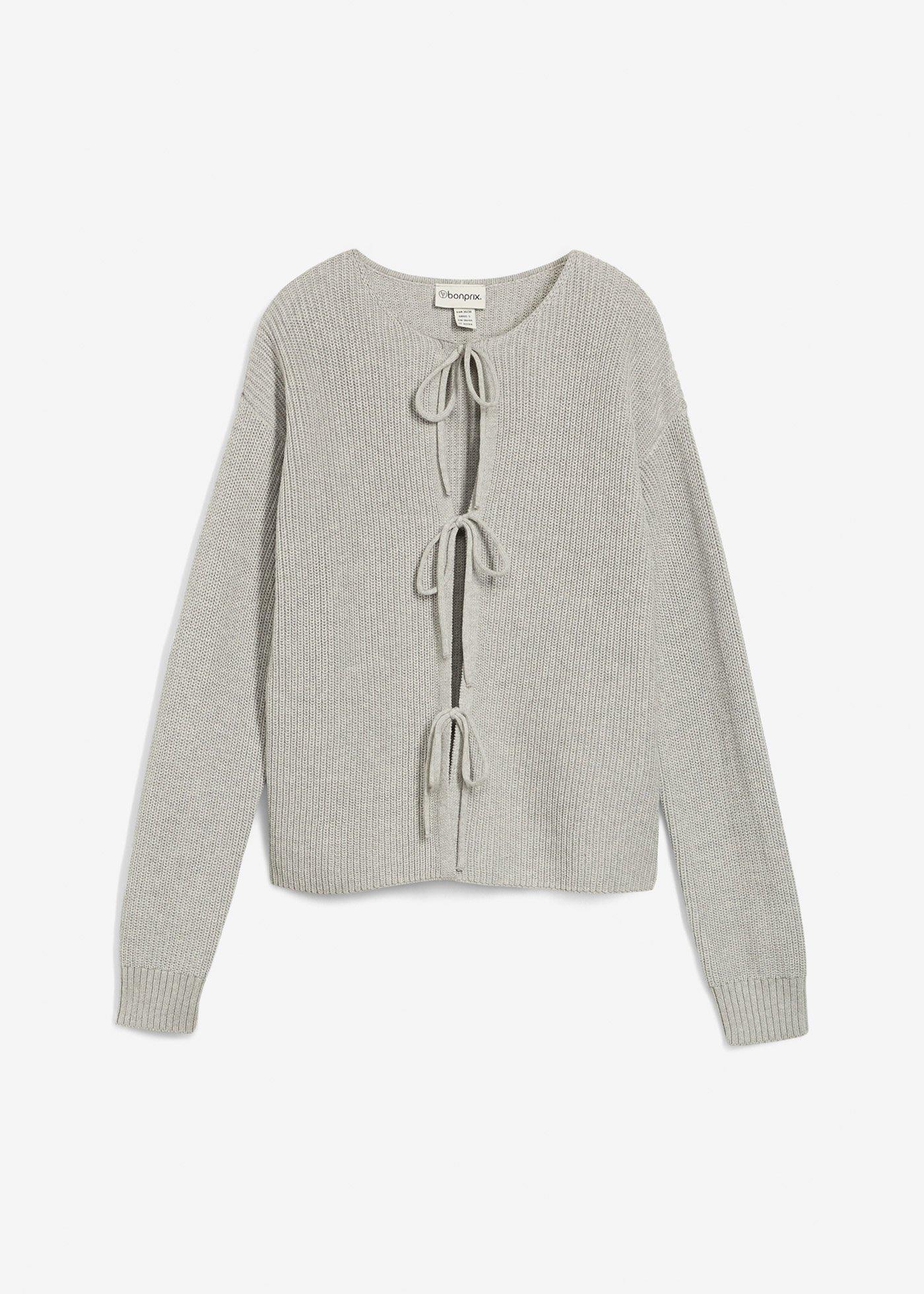 bonprix – Cardigan med knytband
