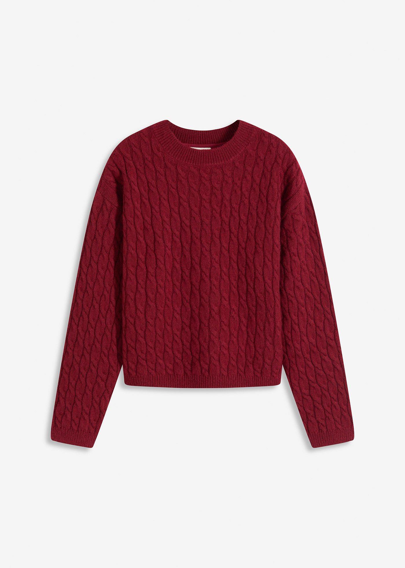 bonprix – Tröja med flätmönster