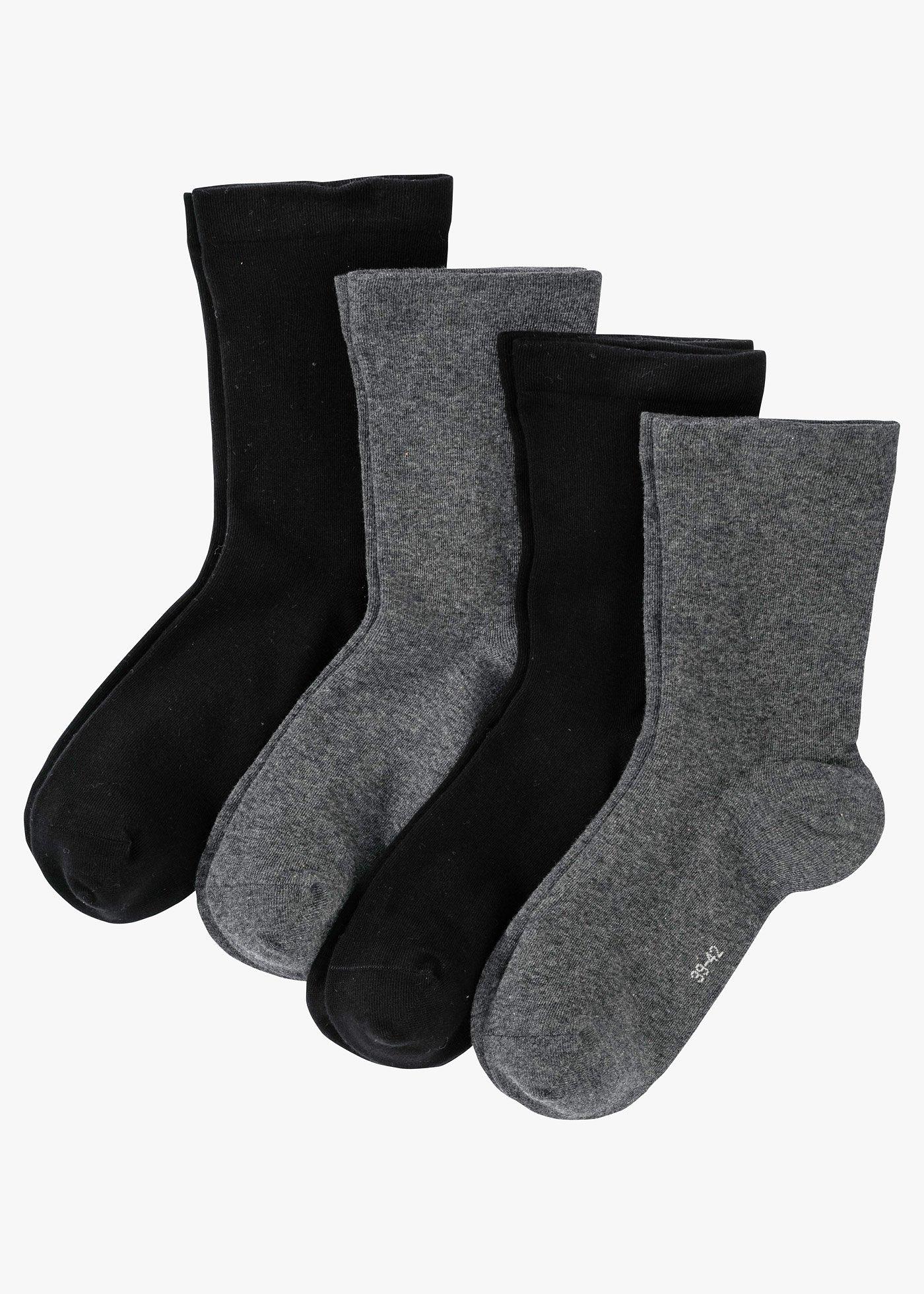 bonprix – Strumpor med mjuka skaft (4-pack)