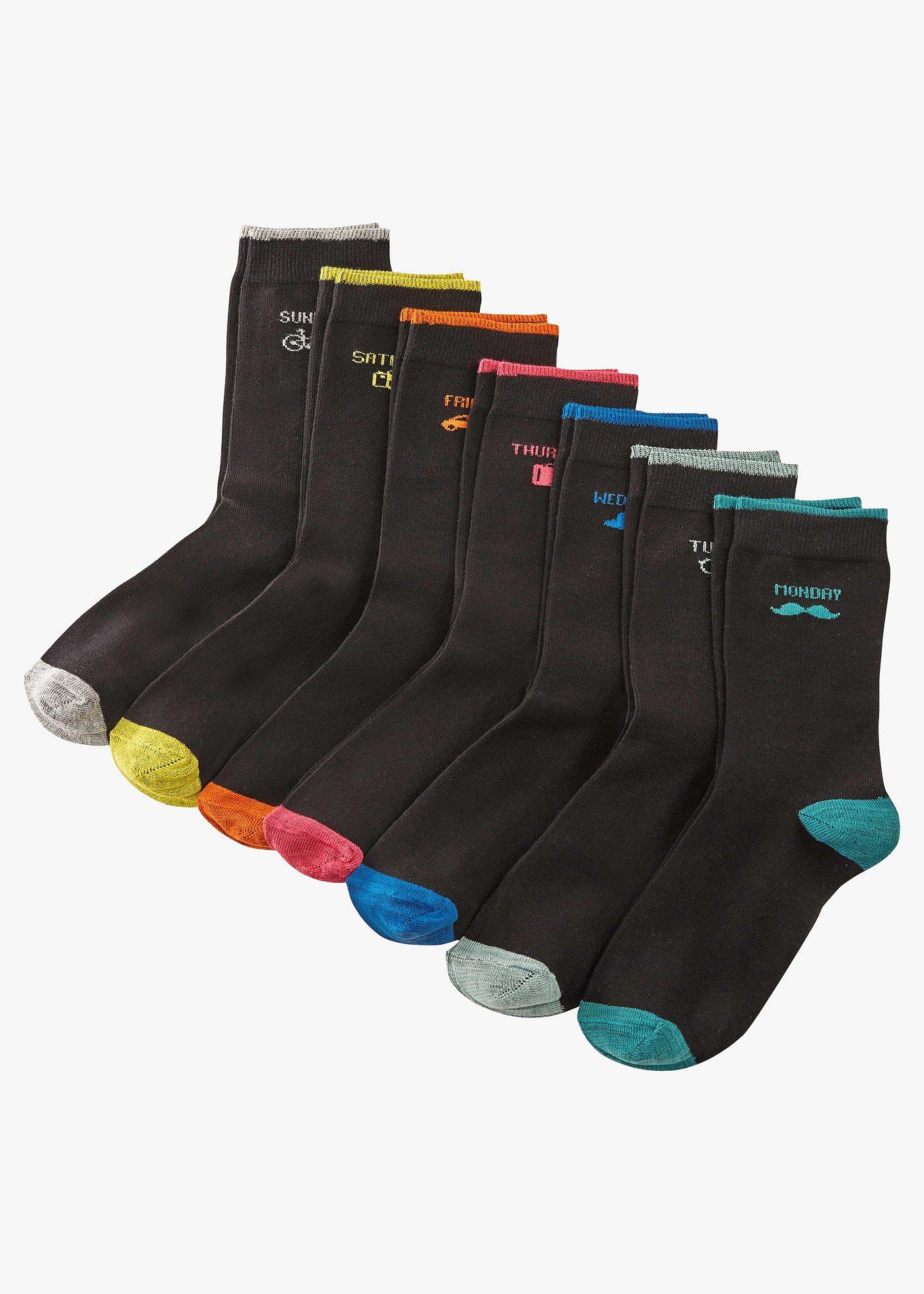 bonprix – Strumpor med  ekologisk bomull,  (7-pack)