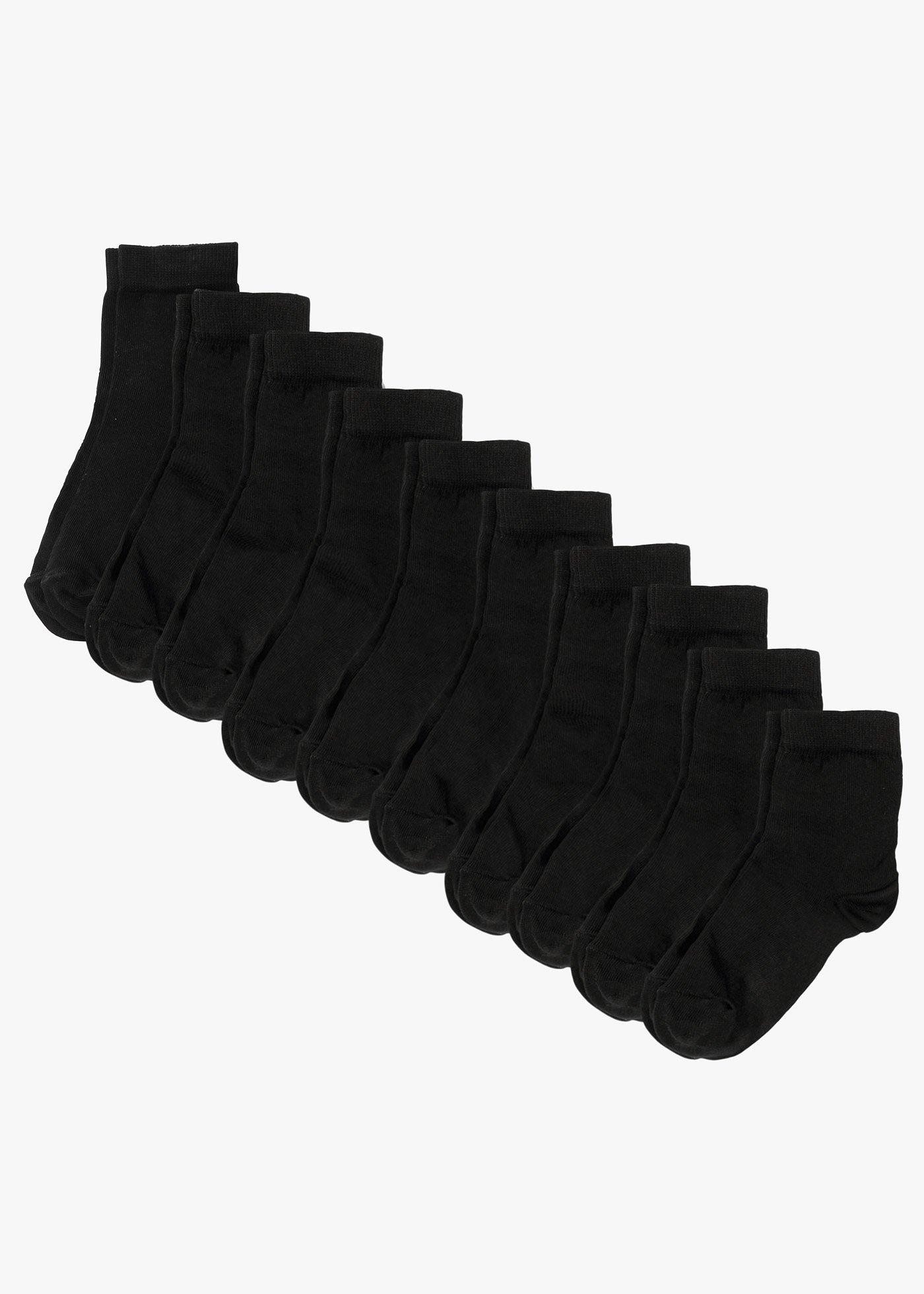 Korta strumpor (10-pack), med ekologisk bomull